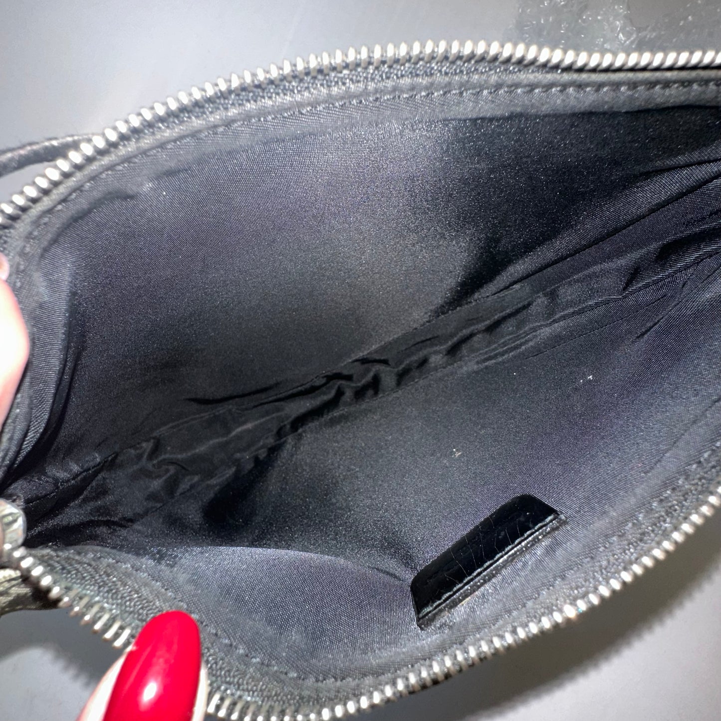 Christian Dior Trotter Coated Canvas Black Mini Saddle Bag