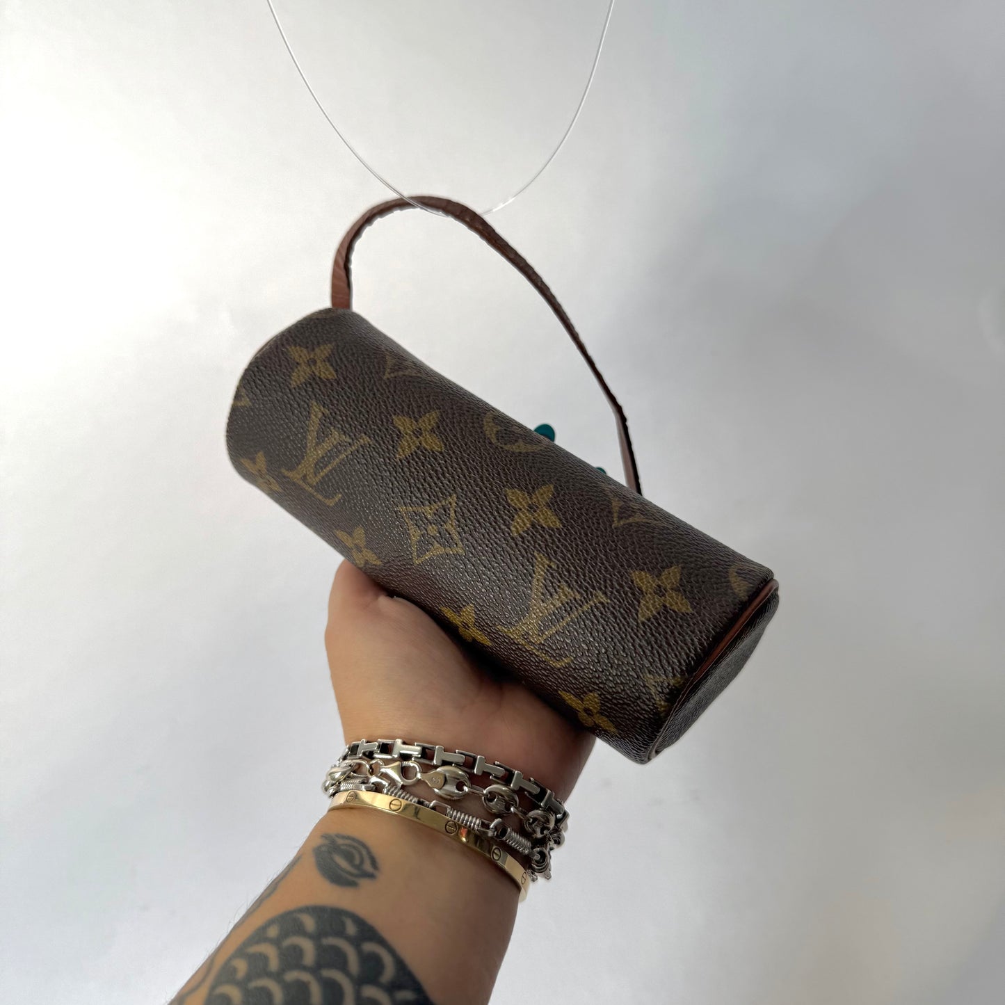 Louis Vuitton Brown Classic Monogram Mini Papillon Pochette