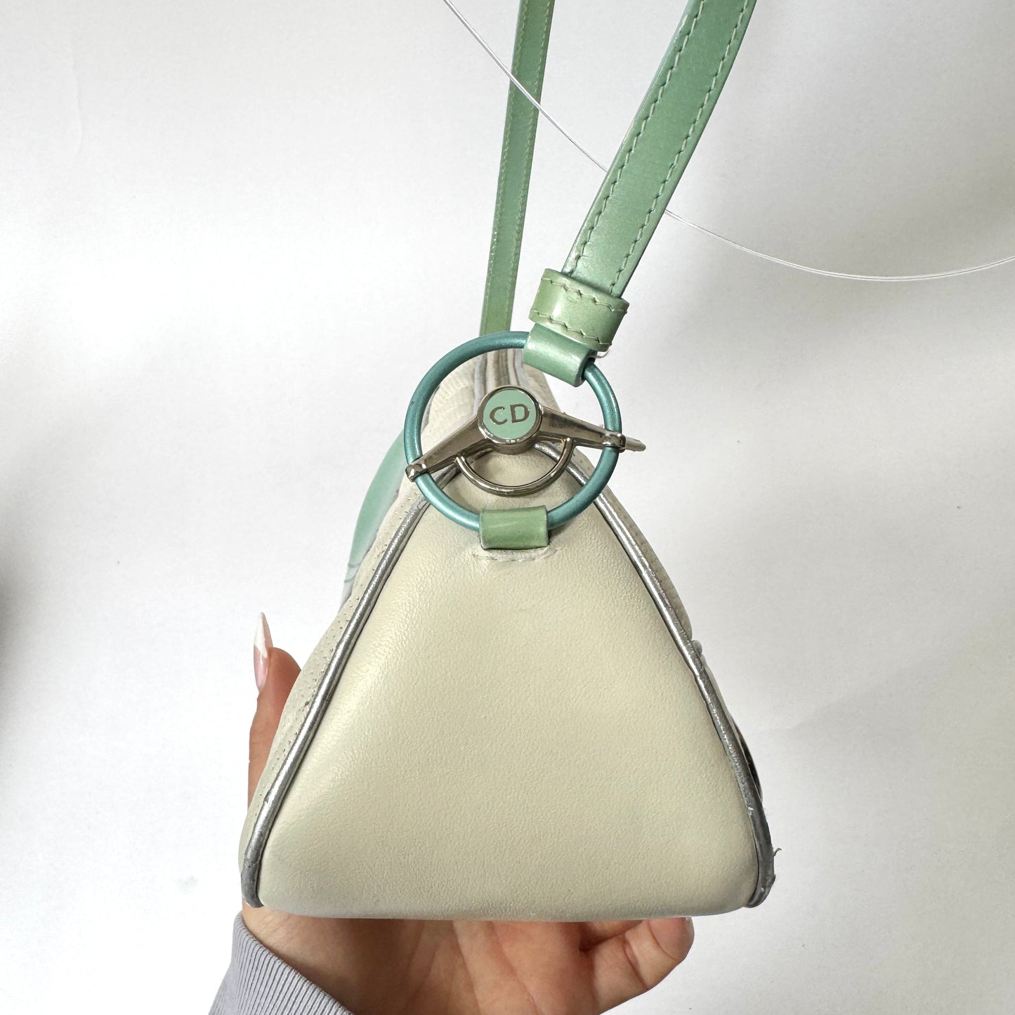 Christian Dior Cadillac Turquoise Shoulder Bag
