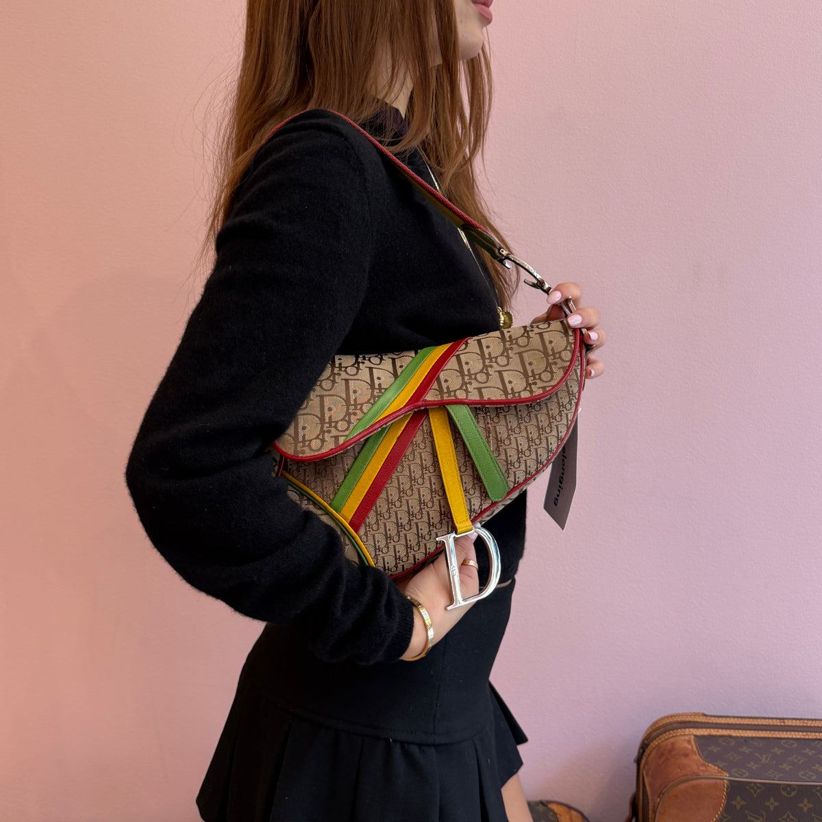 Christian Dior Galliano Era Rasta Saddle Bag