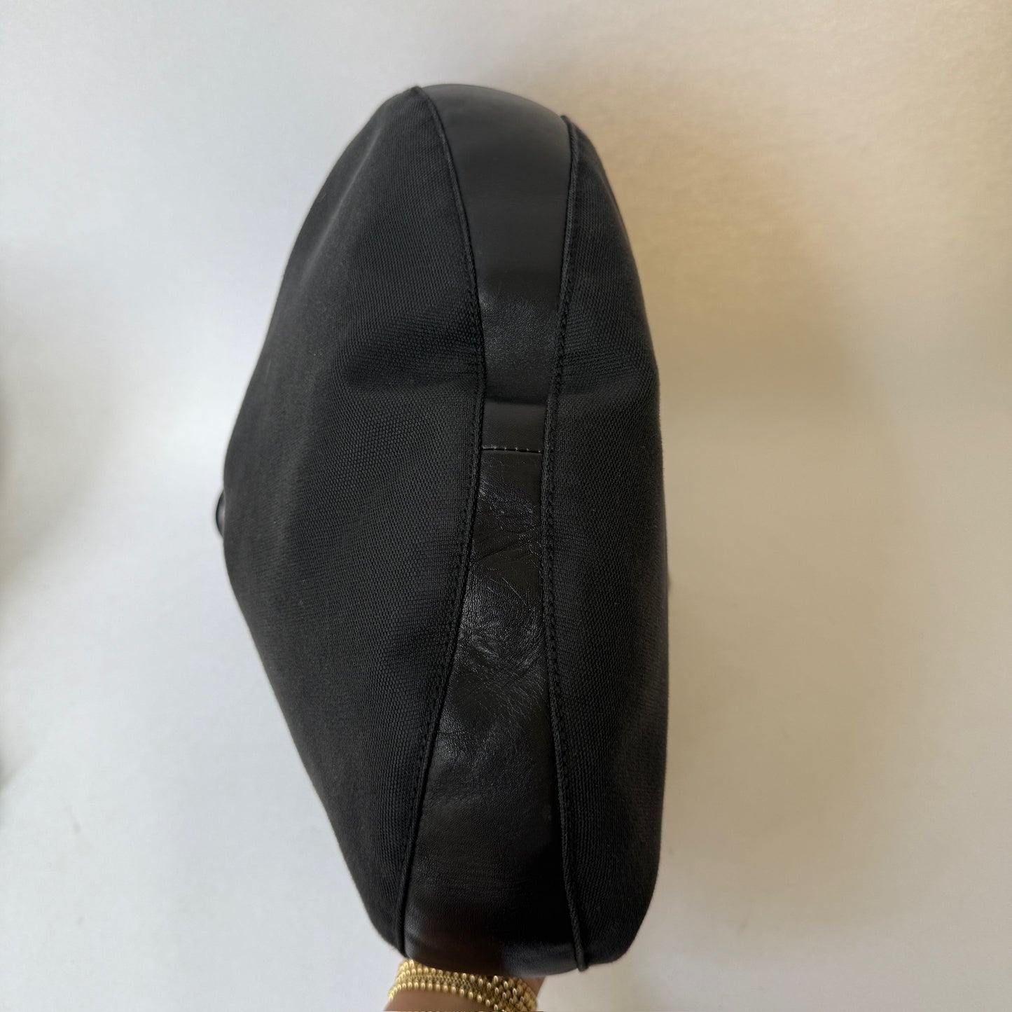 Gucci Black Nylon Hobo Shoulder Bag