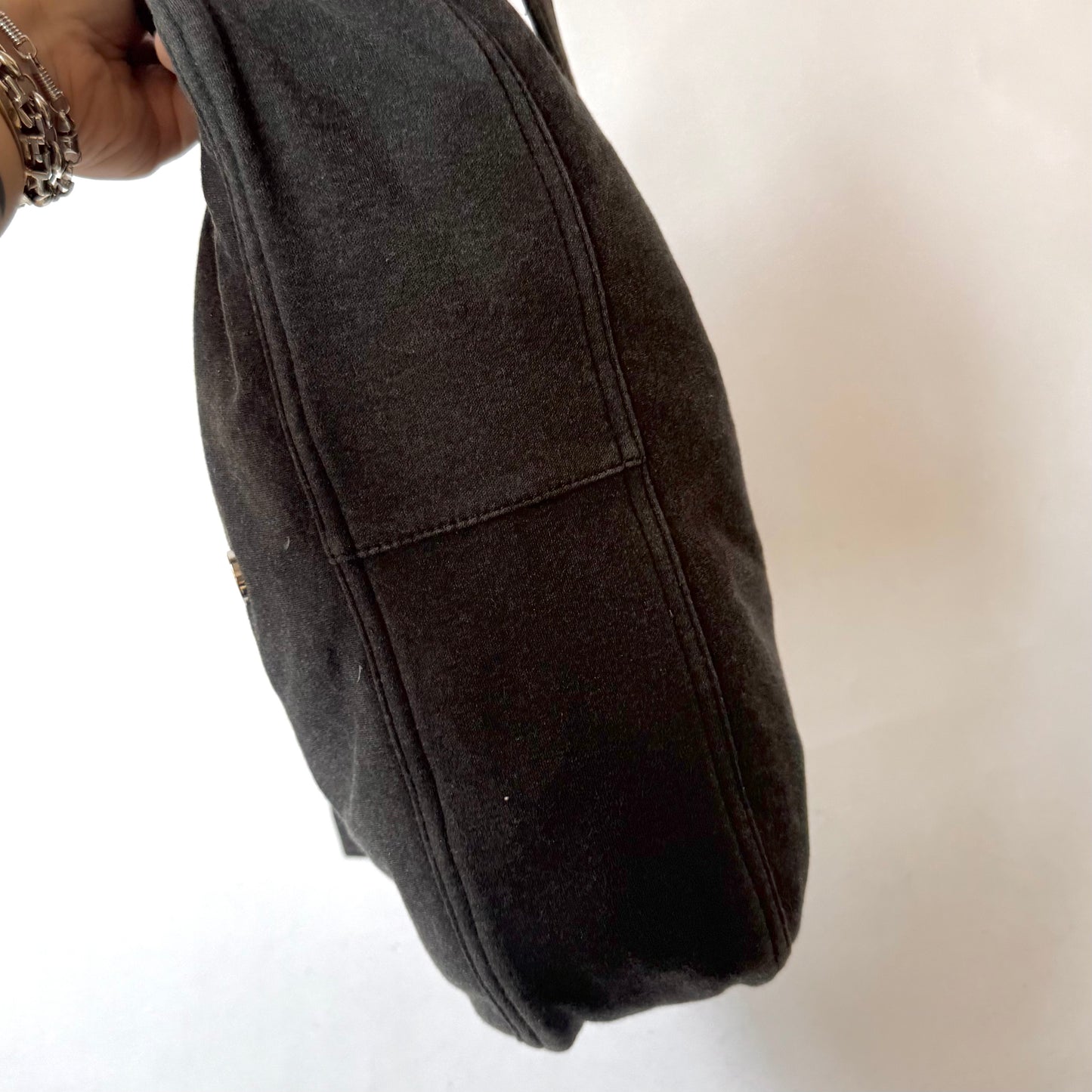 Fendi Gray Wool Mamma Jumbo Baguette
