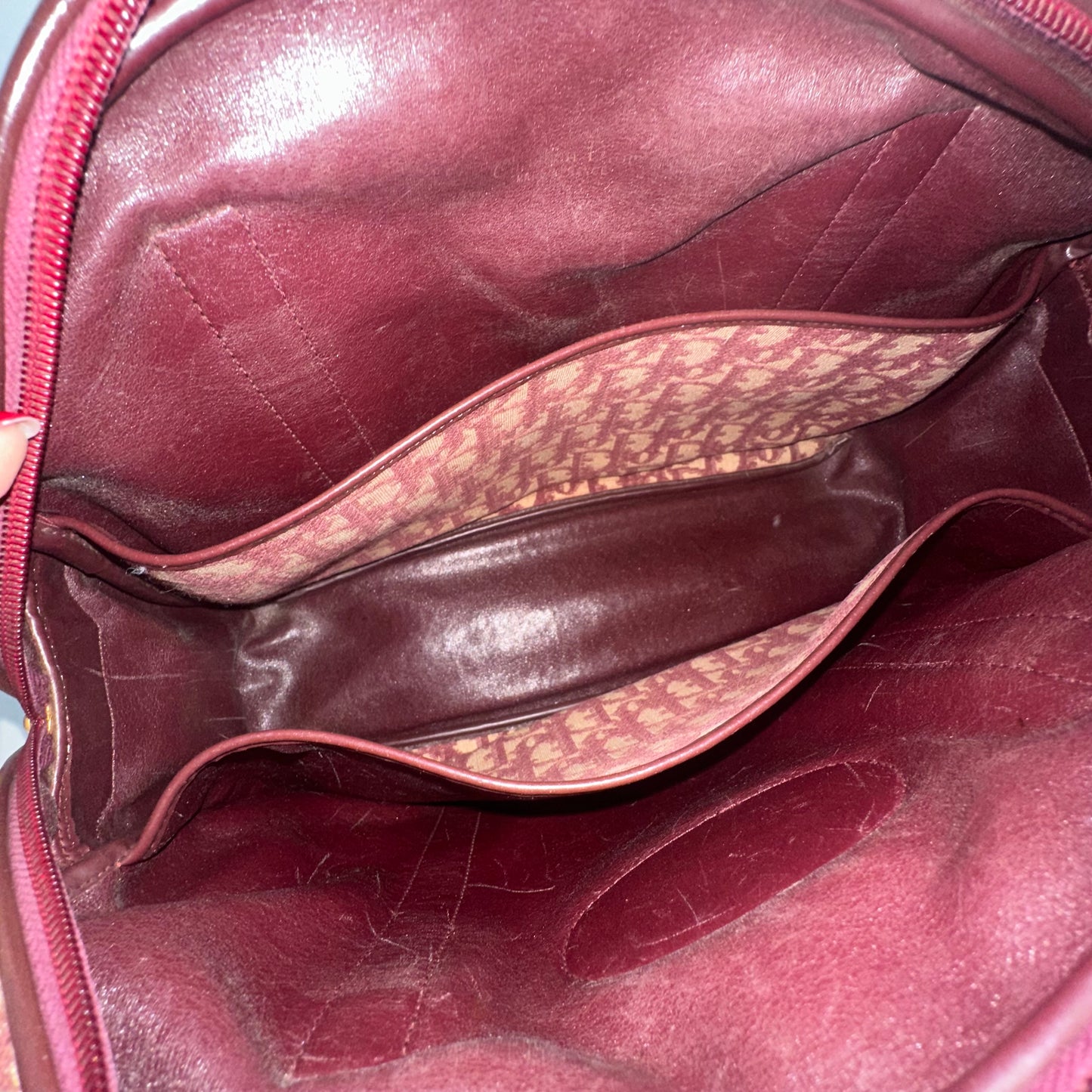 Christian Dior Maroon Red Trotter Shoulder Bag