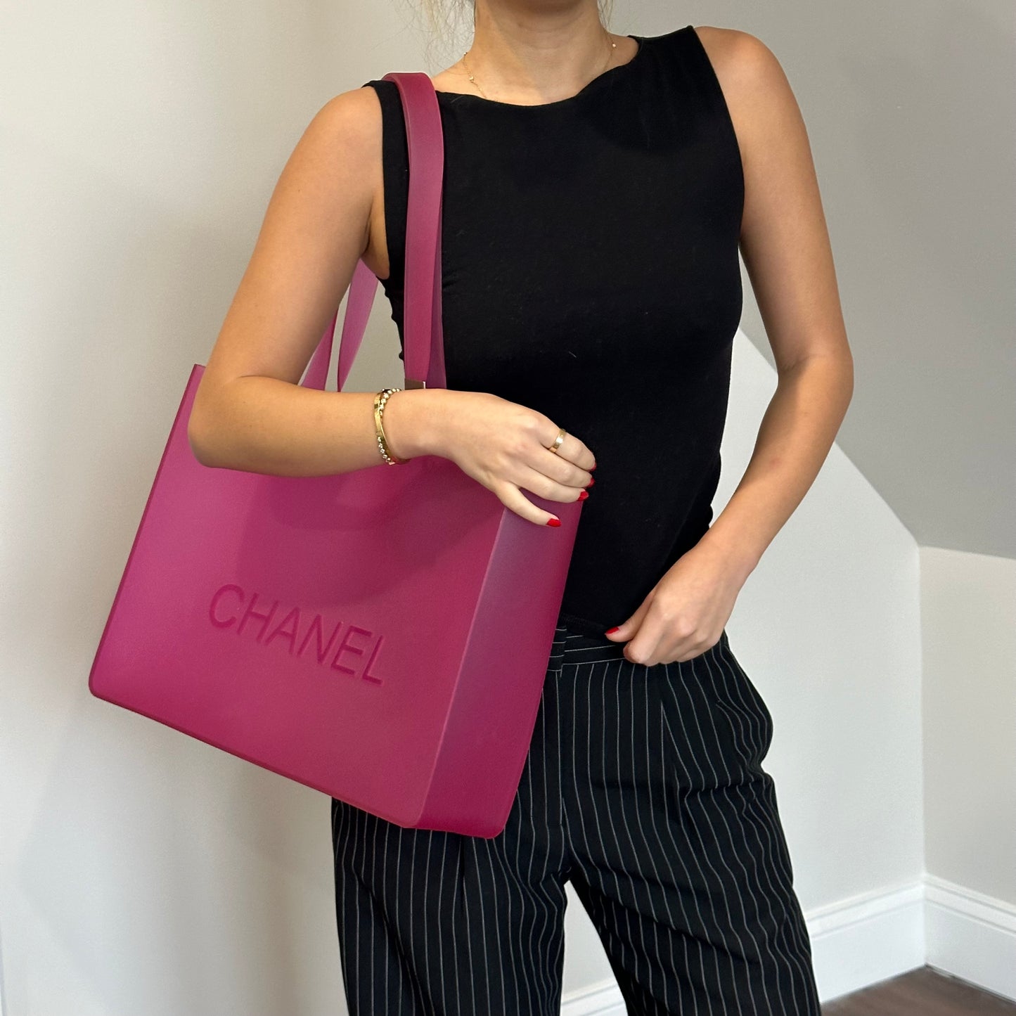 Chanel Pink Jelly Large Tote