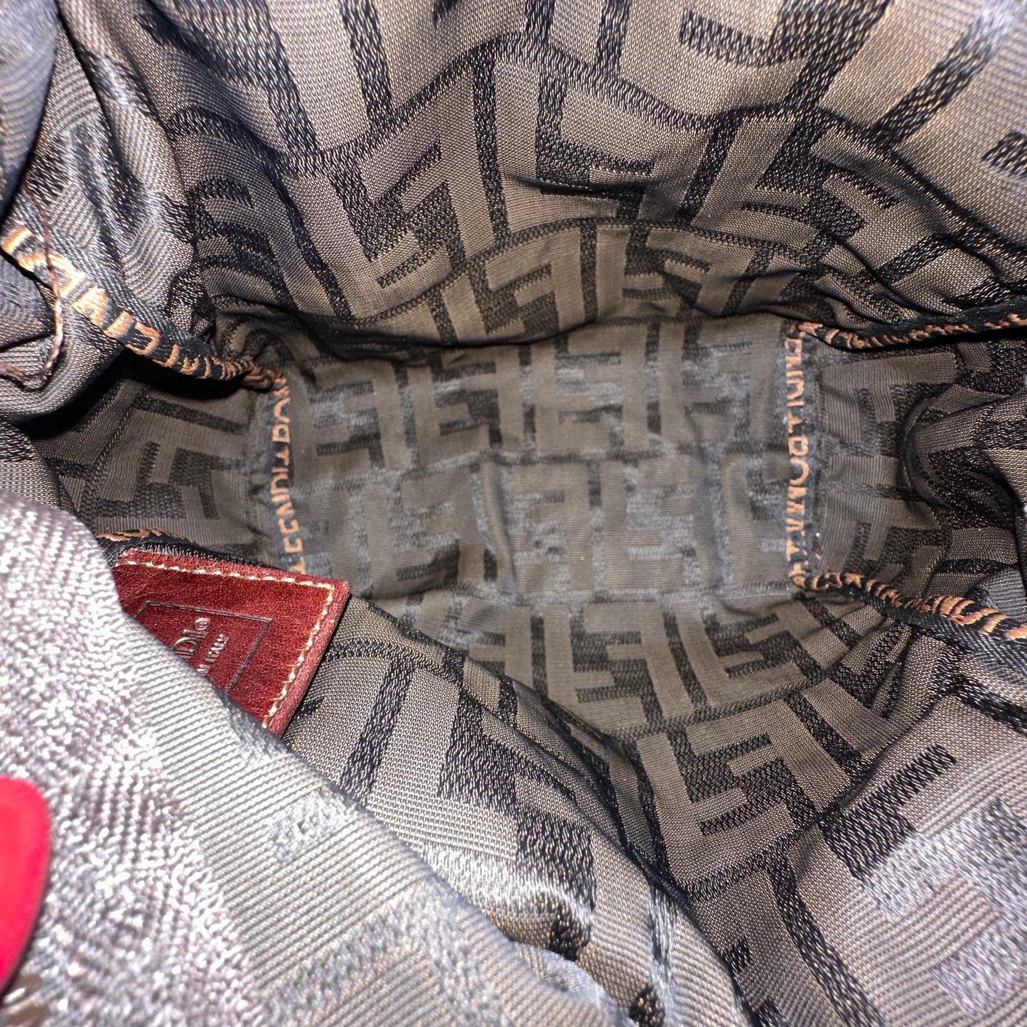 Fendi Brown Zucca Monogram Mini Top Handle Tote