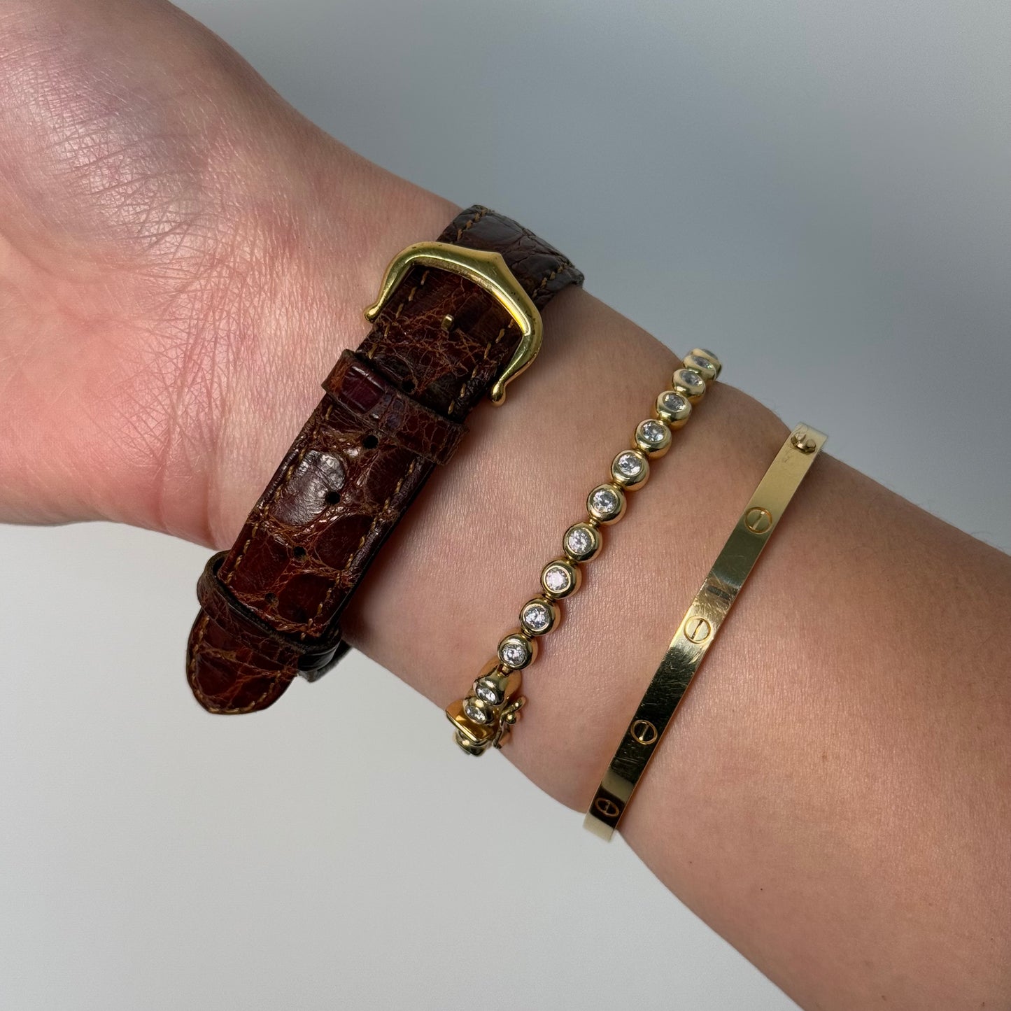 Cartier Must De Vendome Alligator Leather Strap Watch