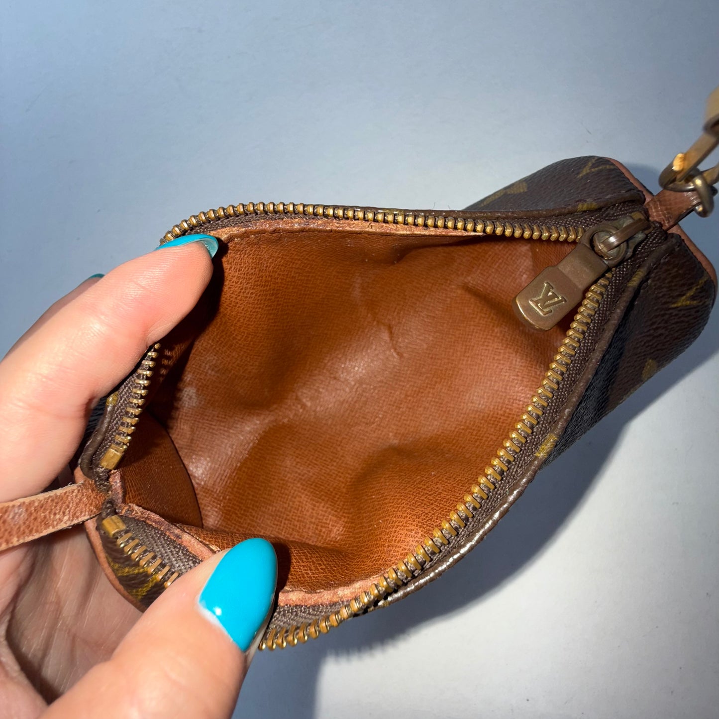 Louis Vuitton Brown Classic Monogram Mini Papillon Pochette