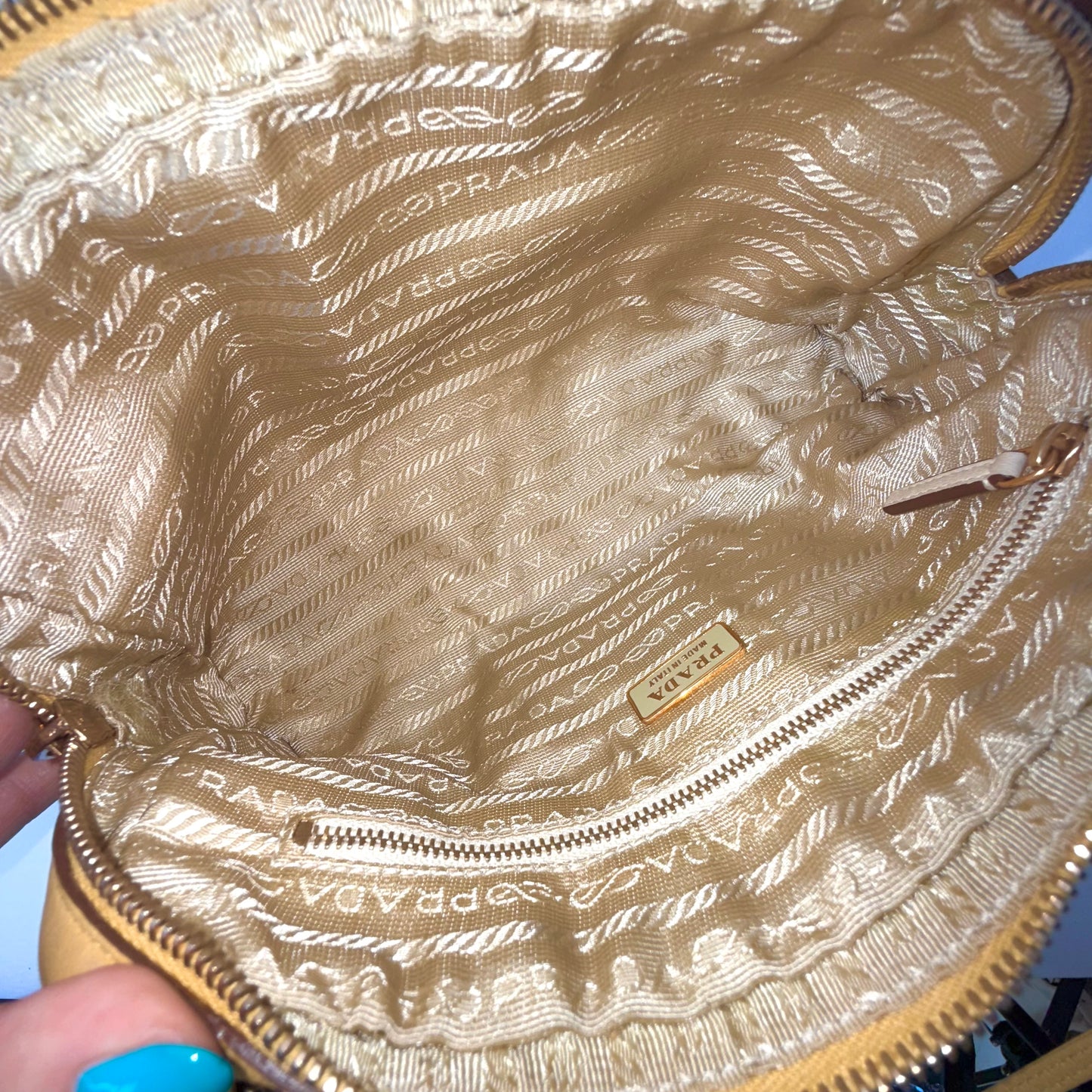 Prada Yellow Nylon Mini Tote Bag
