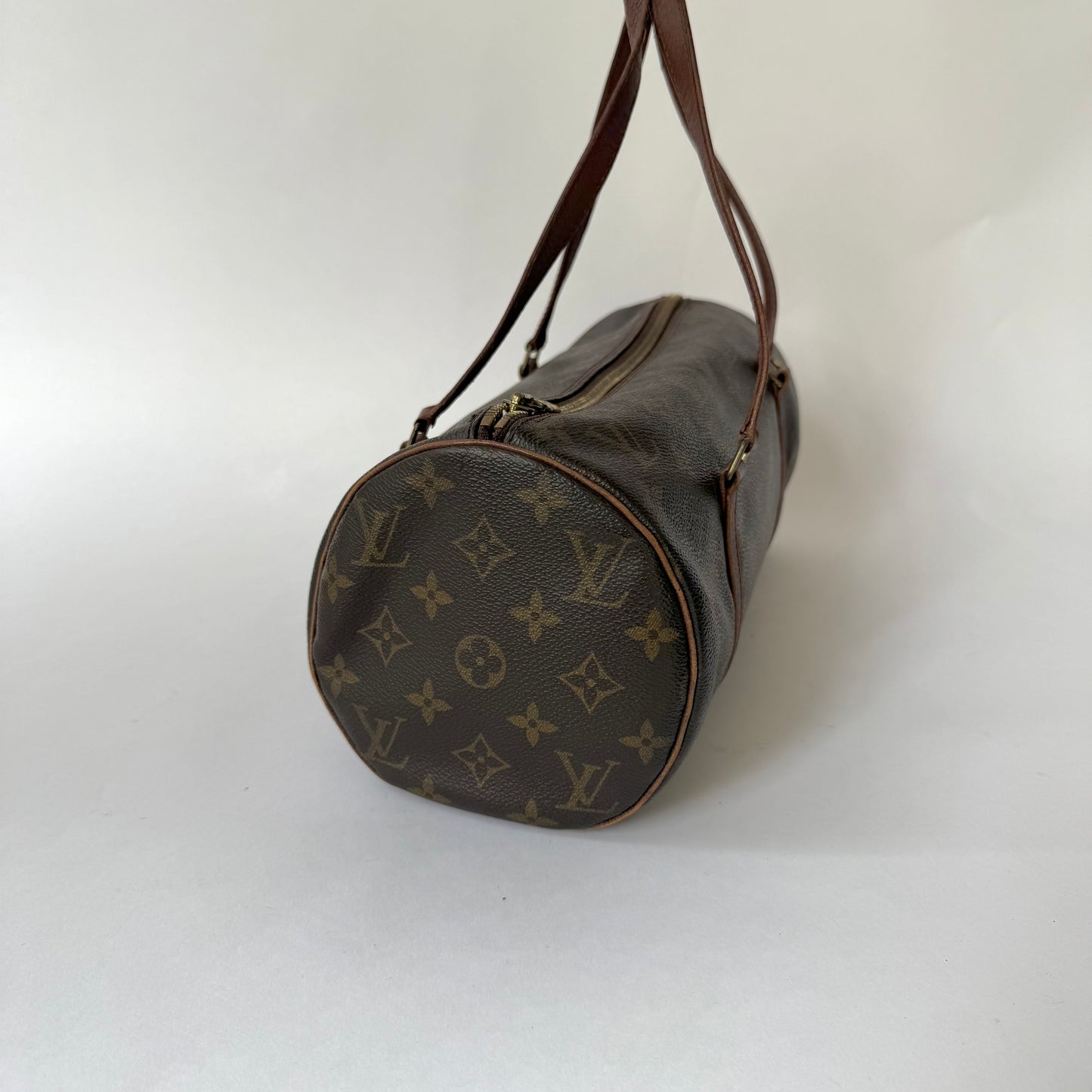 Louis Vuitton Brown Monogram Papillon 30 Barrel Bag