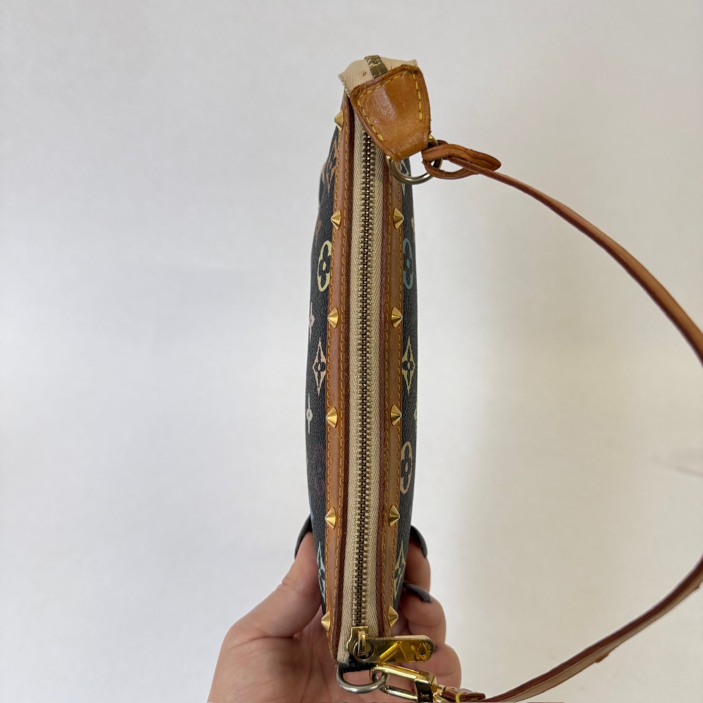 Louis Vuitton Black Multicolored Monogram Murakami Pochette