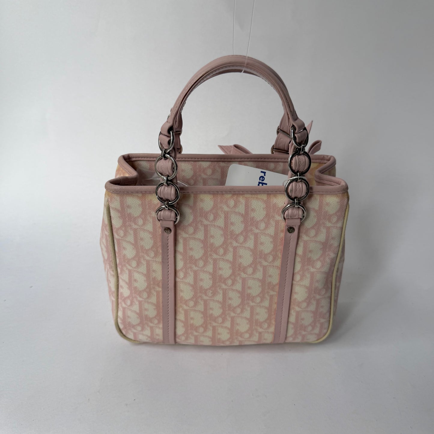 Christian Dior Pink Trotter Coated Canvas Romantique Tote Bag
