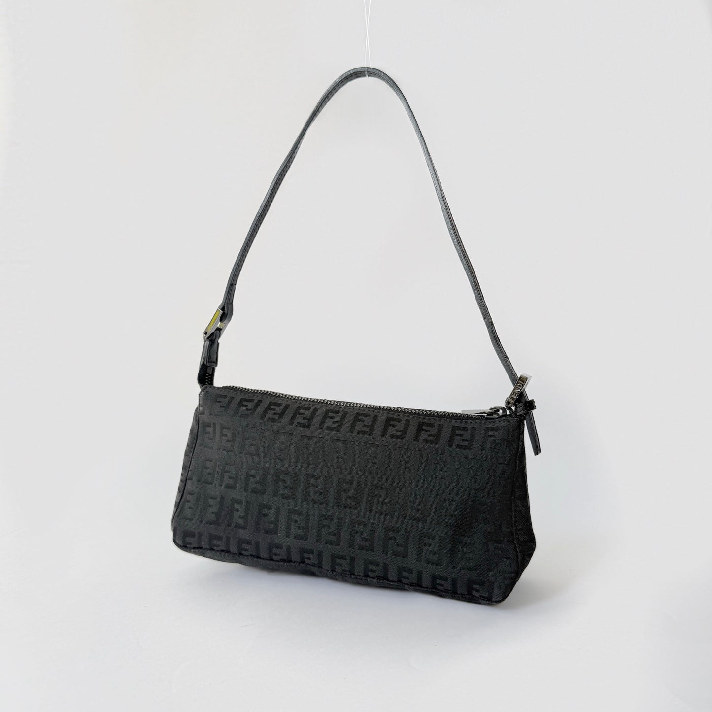 Fendi Black Canvas Zucchino Pochette