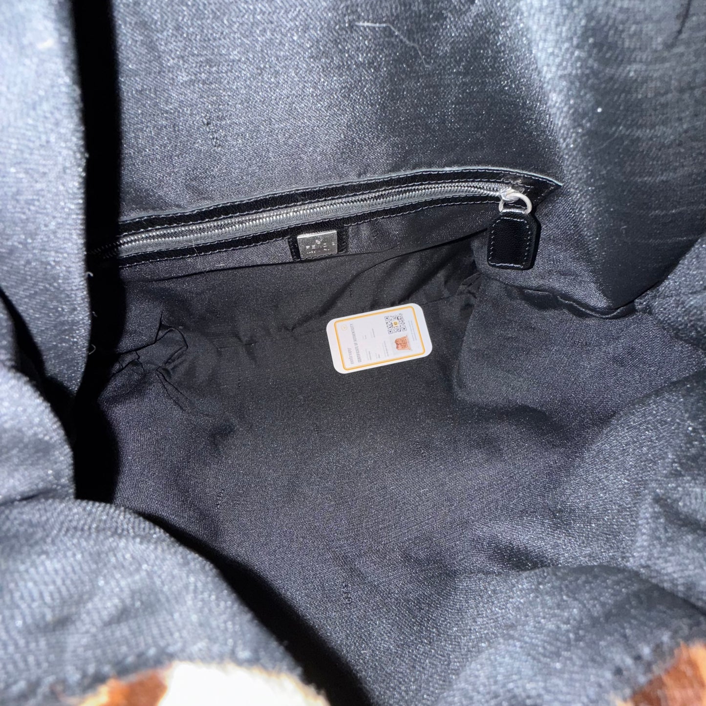 Fendi Brown Multicolored Ponyhair Tote Bag