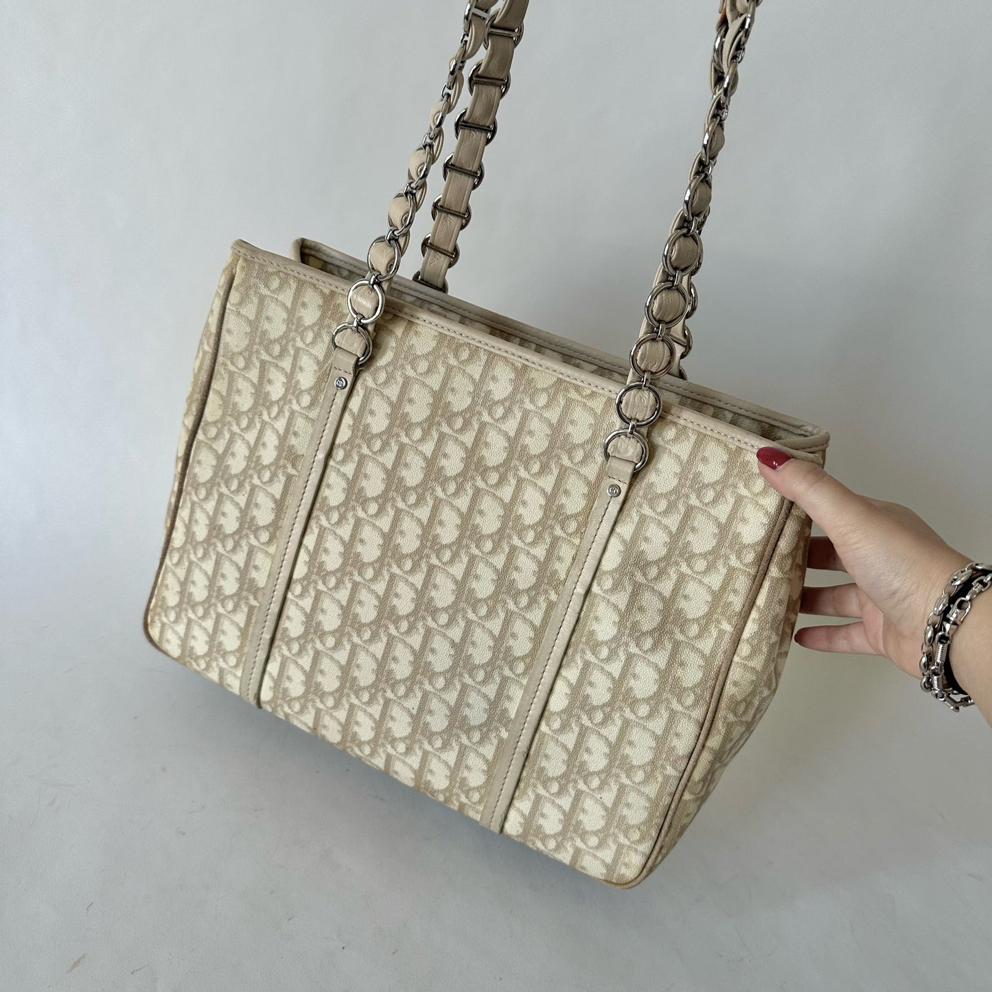 Christian Dior Trotter Romantique Bow Detail Tote Bag