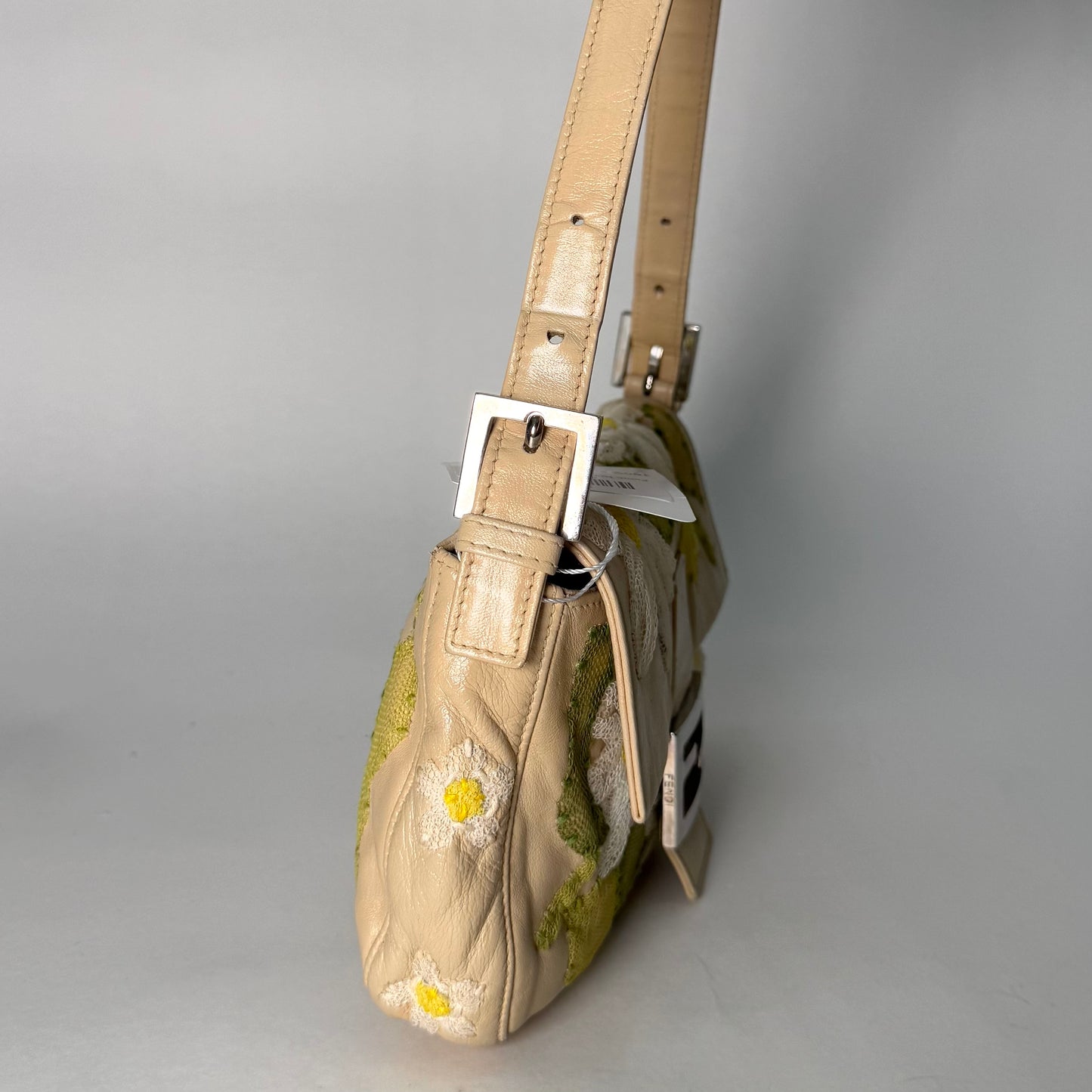 Fendi Baby Yellow Floral Baguette Bag
