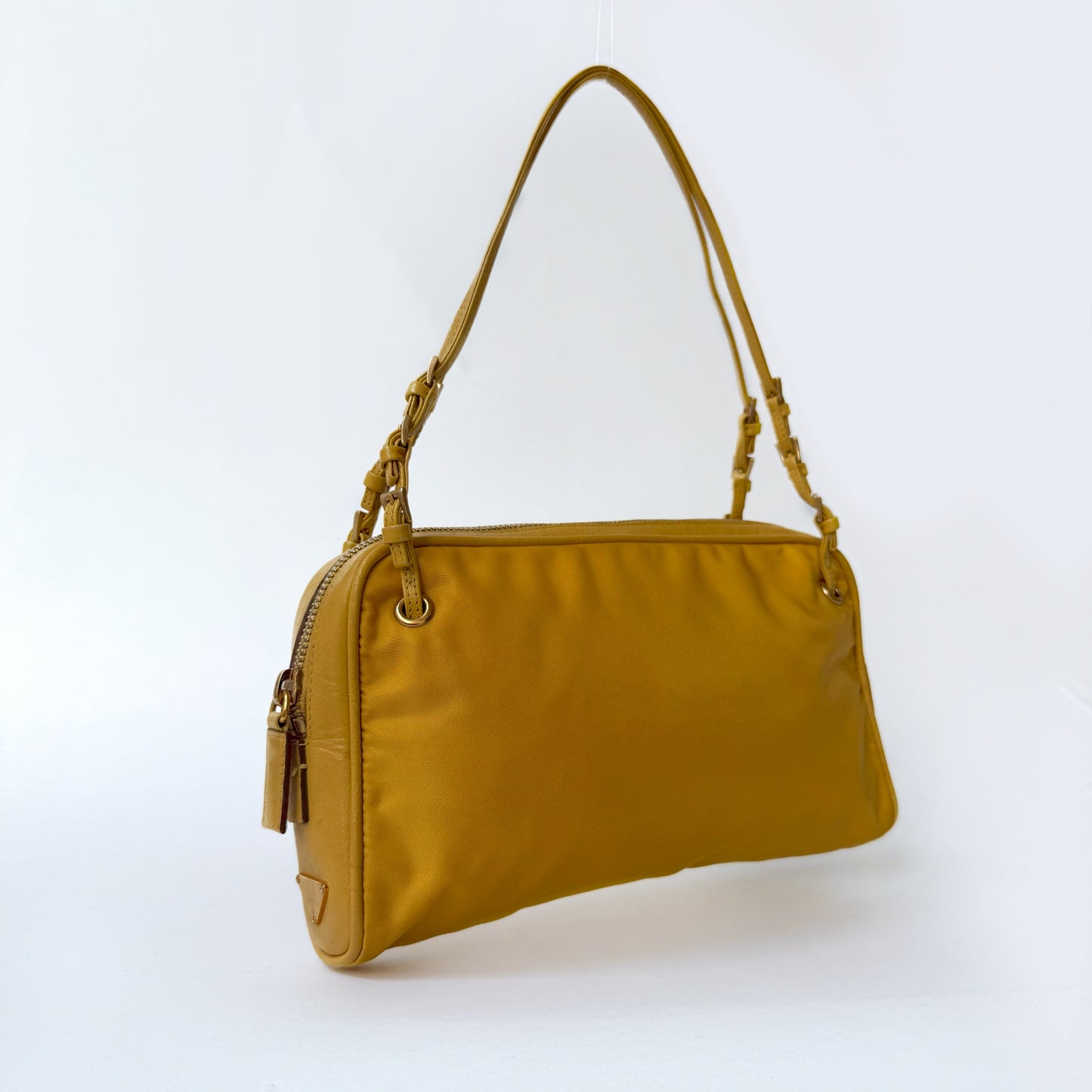 Prada Yellow Nylon Mini Tote Bag