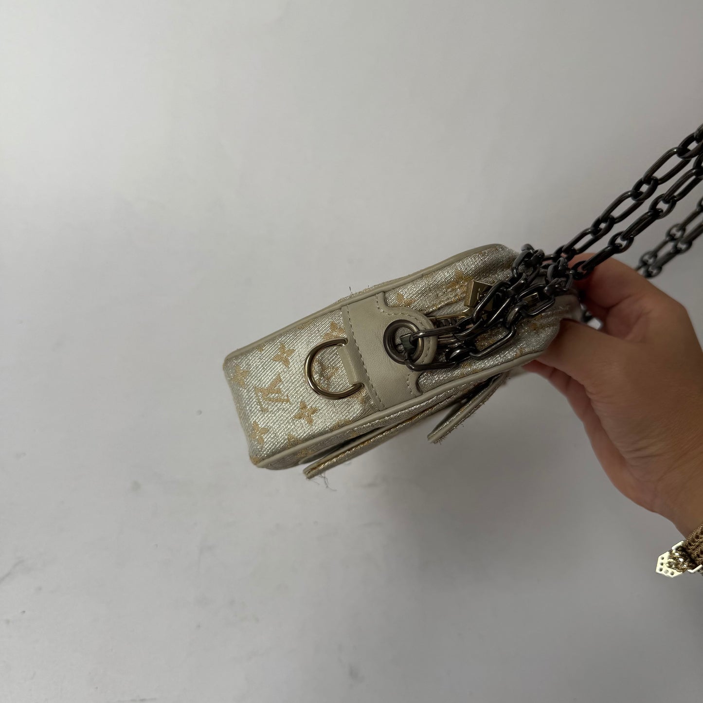 Louis Vuitton Silver Monogram McKenna Shoulder Bag