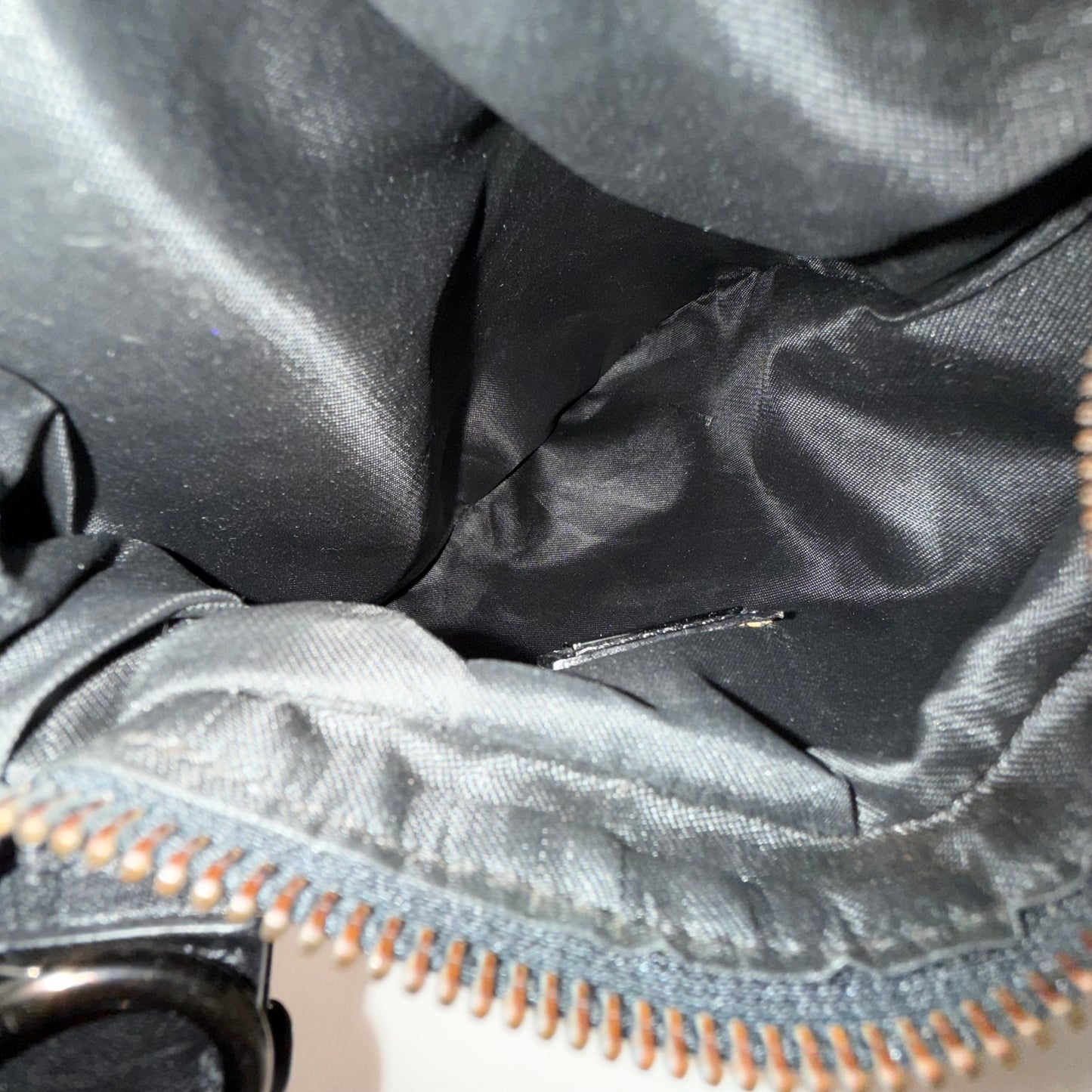 Fendi Black Zucchino Nylon Oyster Bag