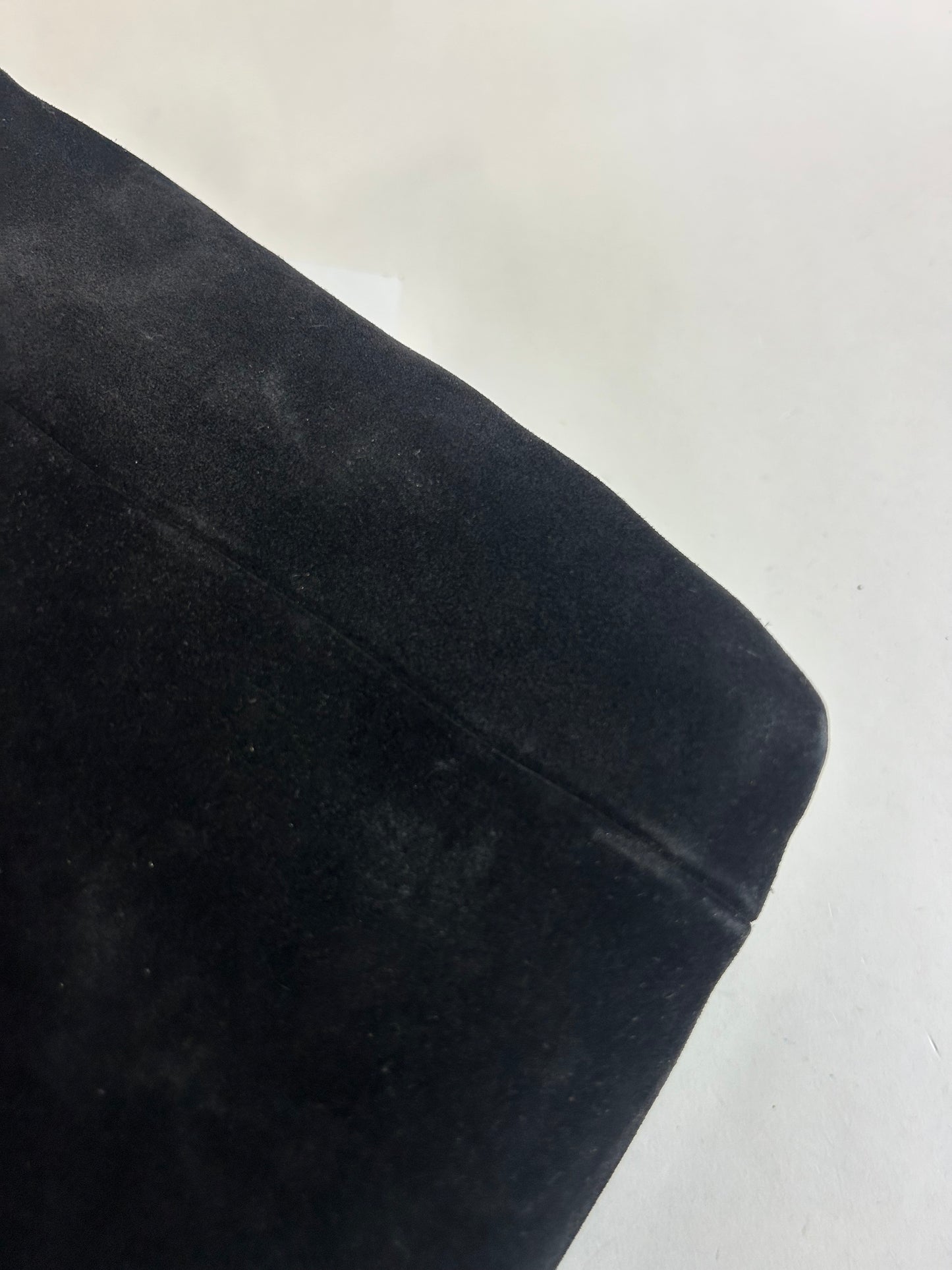 Prada Black Suede Hobo Top Handle Bag