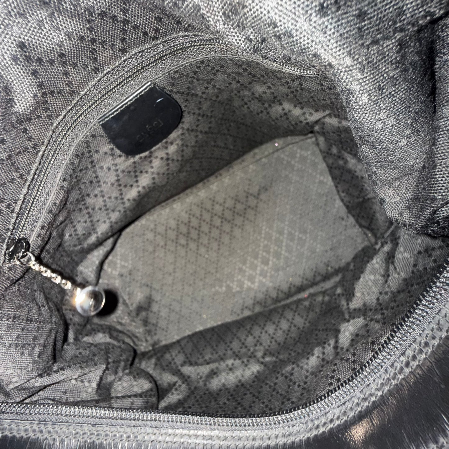 Gucci Tom Ford Era Black Nylon Shoulder Bag w/ Bamboo Handle