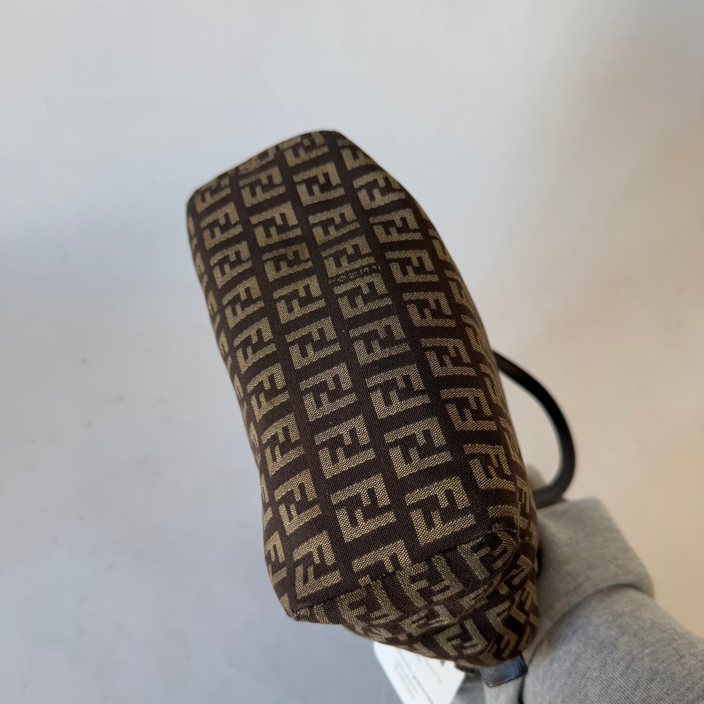 Fendi Brown Nylon Zucchino Top Handle