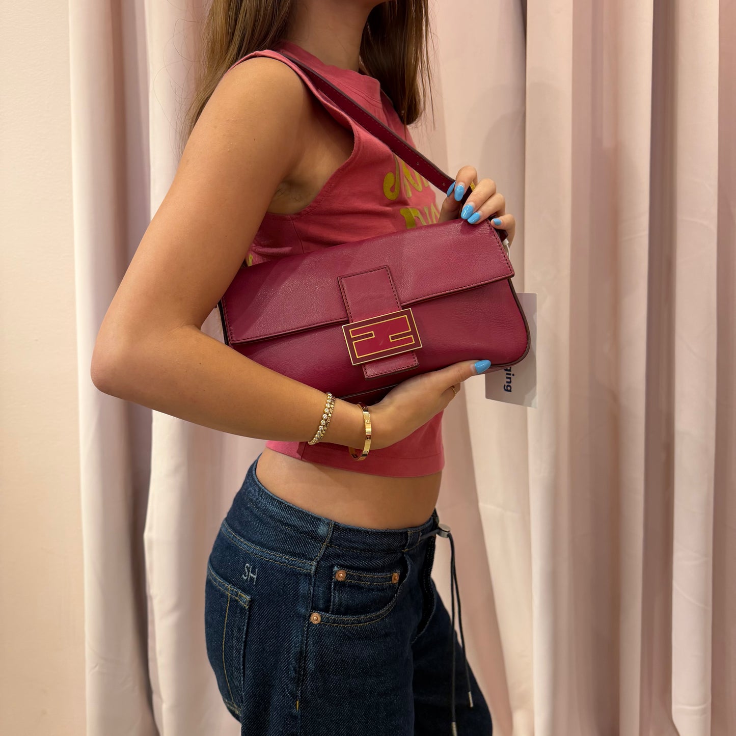 Fendi Dark Red Baguette