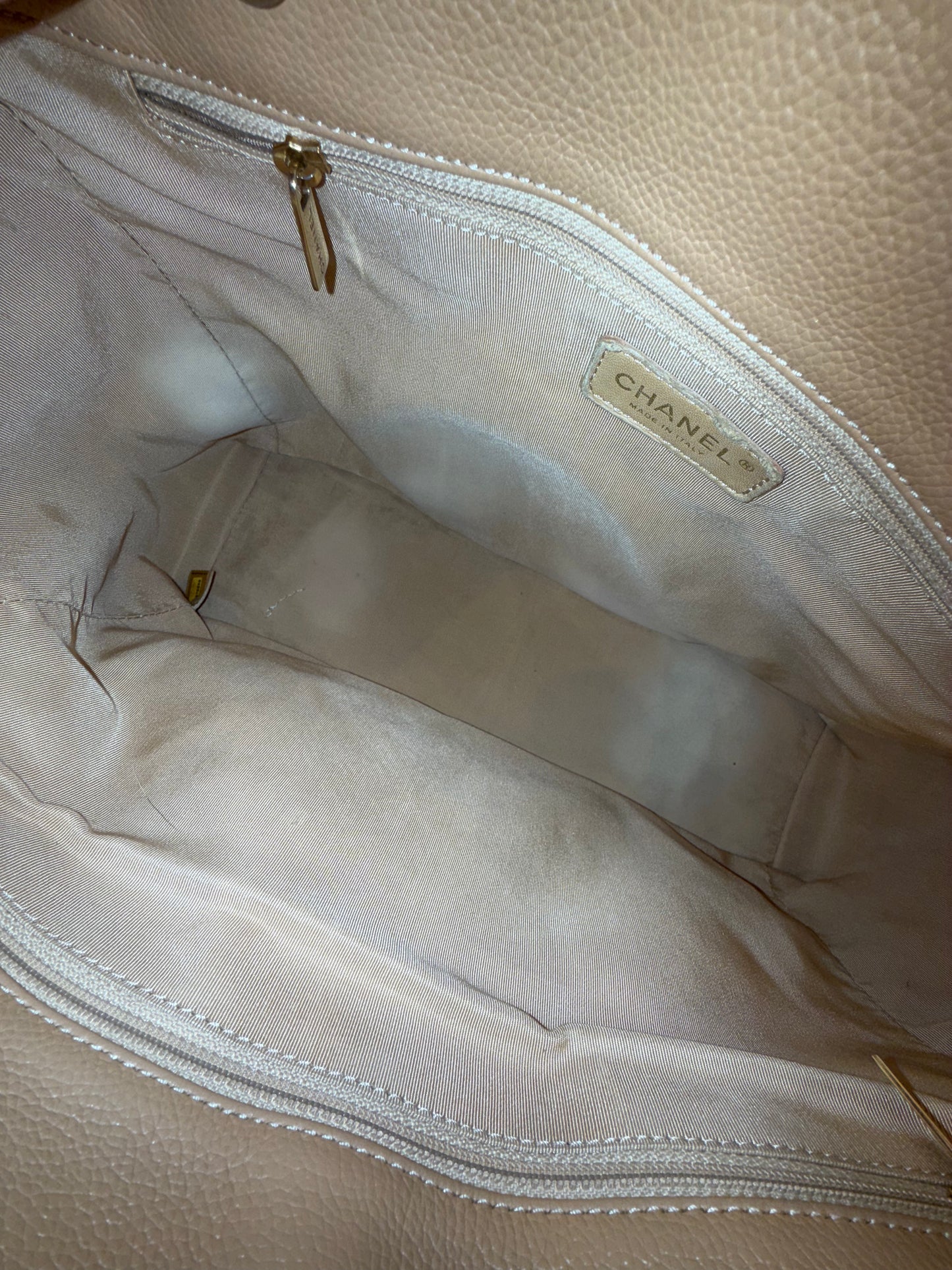Chanel Tan Caviar Leather Executive Cerf Tote Bag