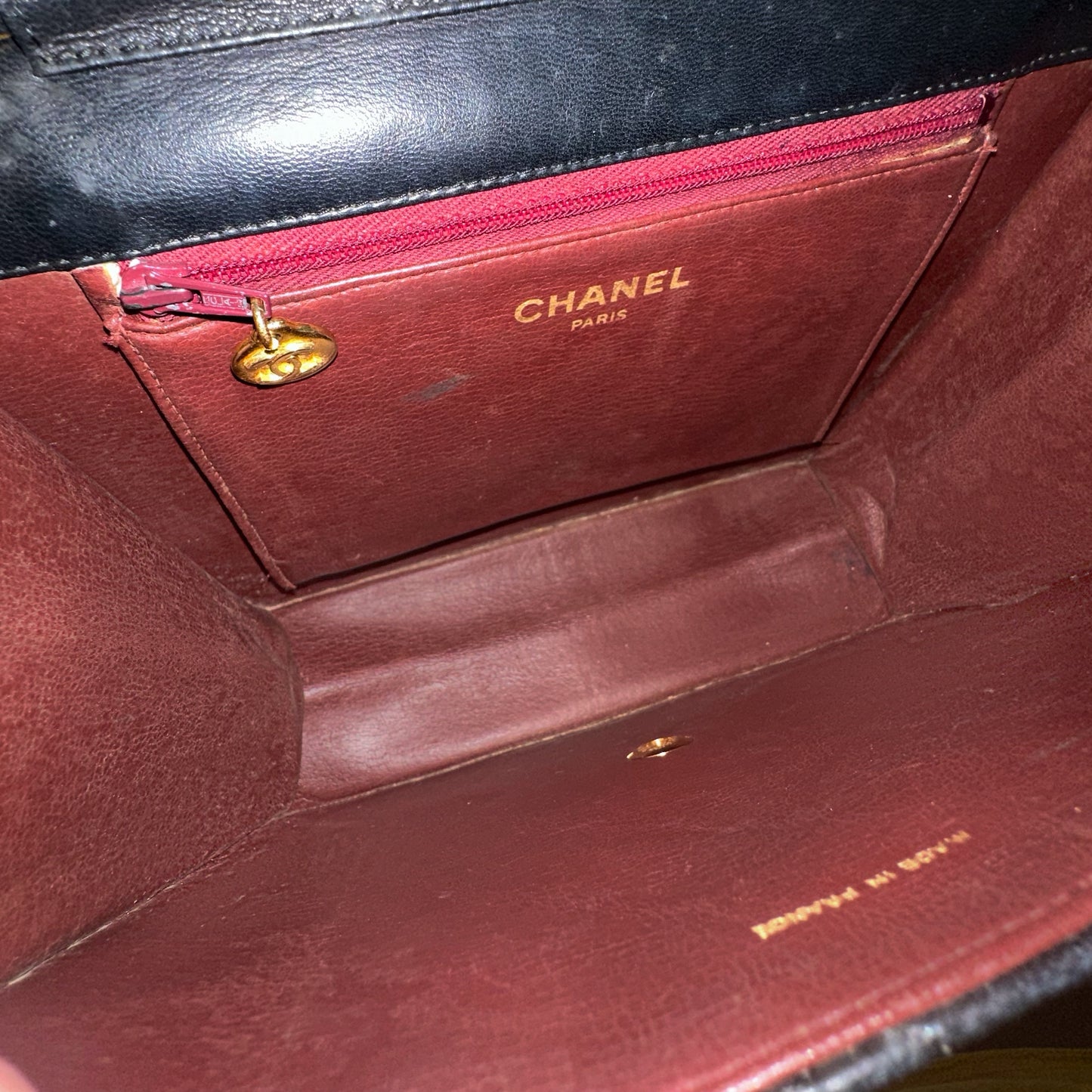 Chanel Black 80’s Quilted 18k GP Hardware Square Flap