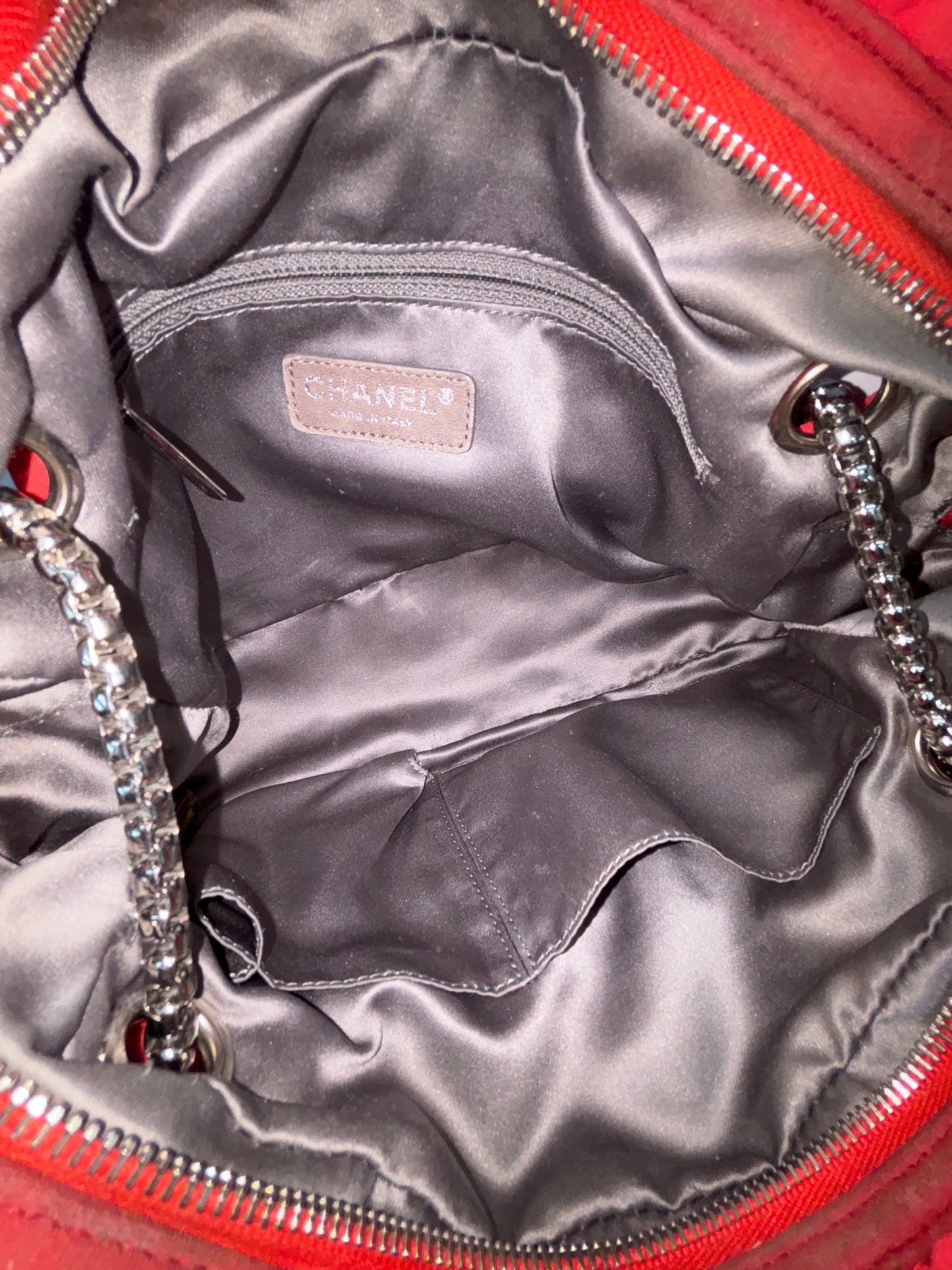 Chanel Bright Orange Bubble Quilted Shoulder Bag