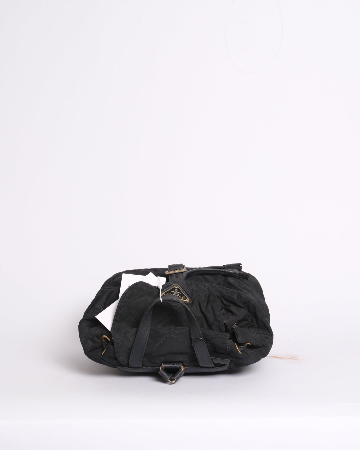 Prada Black Nylon Quilted Backpack