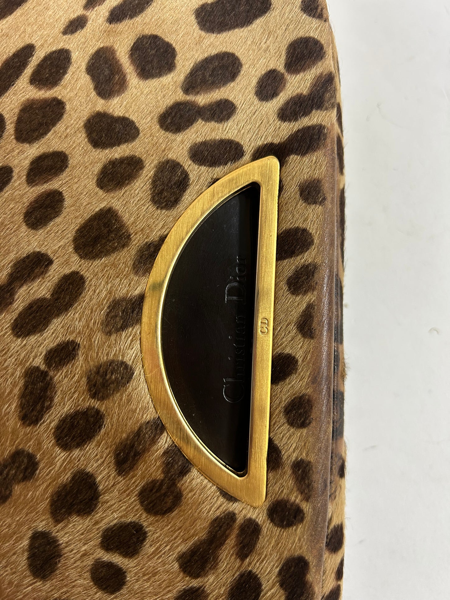Christian Dior Cheetah Printed Ponyhair Malice Shoulder Bag (Copy)