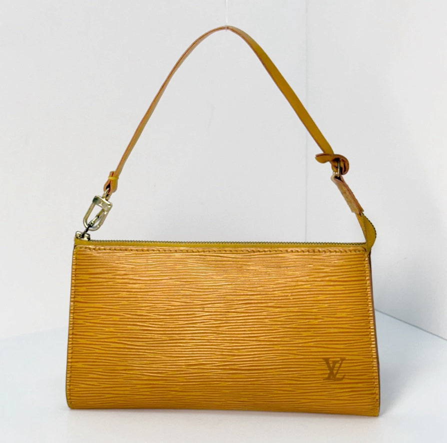 Louis Vuitton Tassili Yellow Epi Leather Pochette