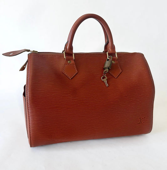 Louis Vuitton 1995 Kenyan Fawn Epi Leather Speedy 30
