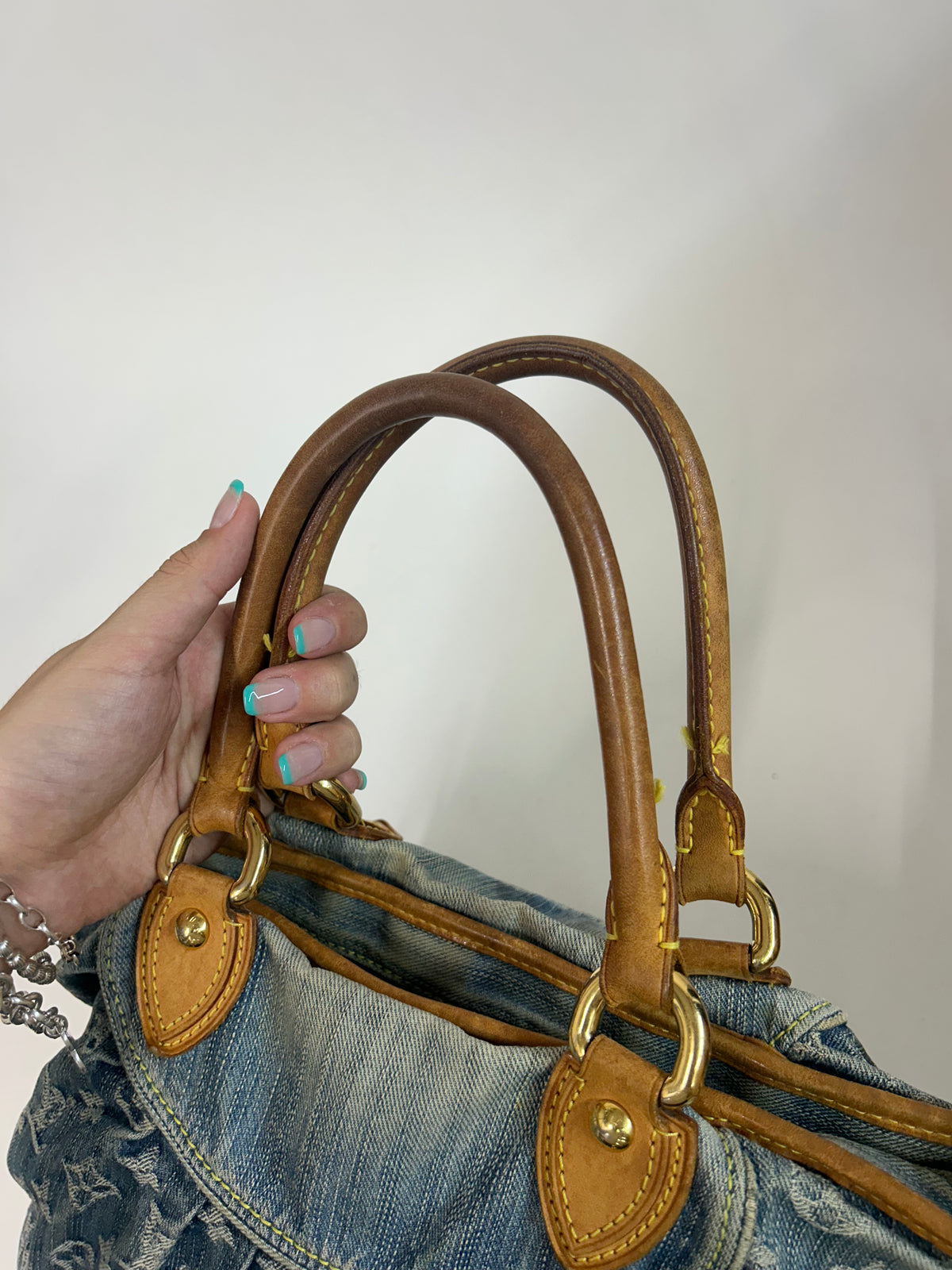 Louis Vuitton Blue Denim Neo Cabby GM Shoulder Bag