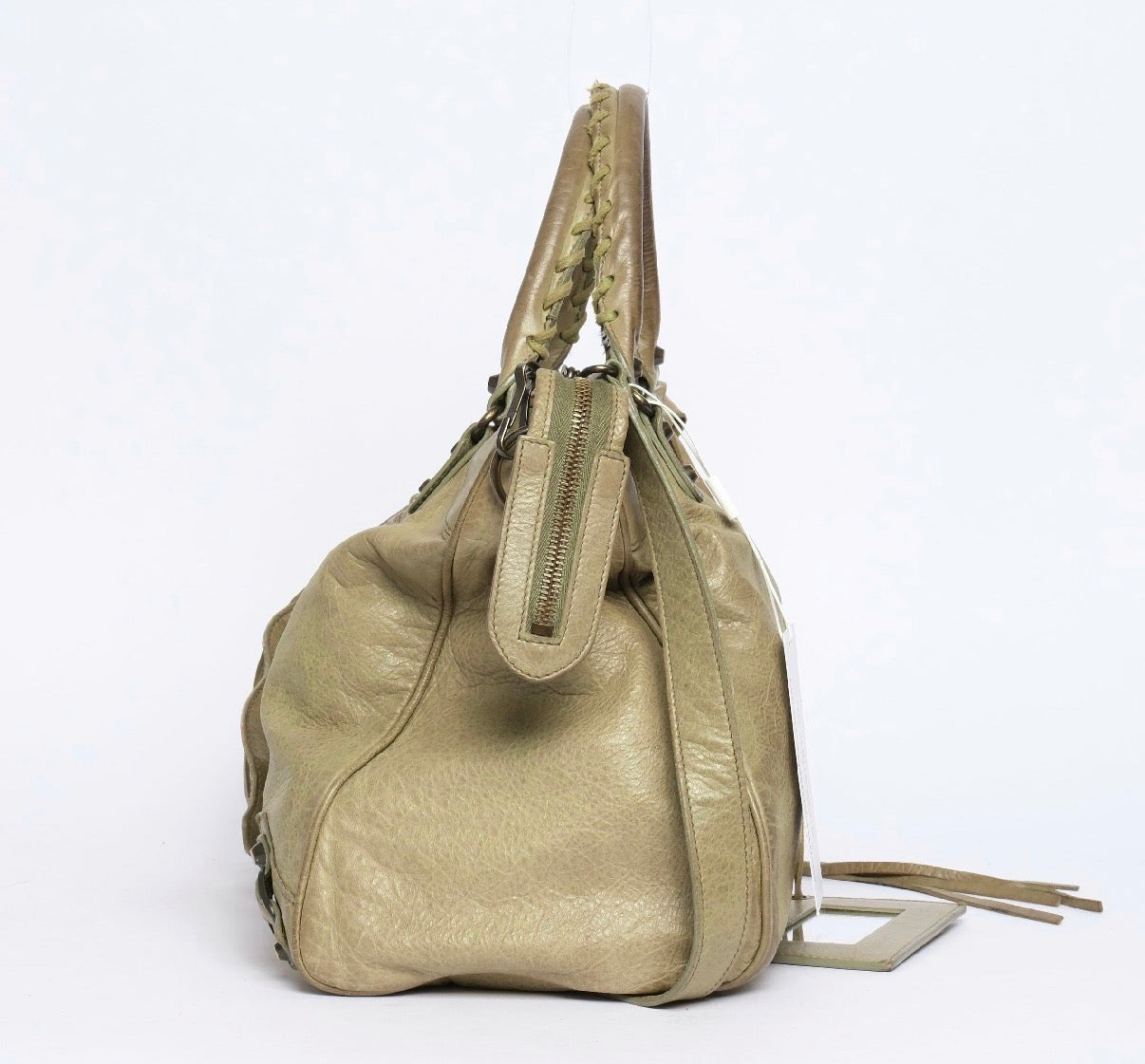 Balenciaga Matcha Green Leather "Velo" City Bag