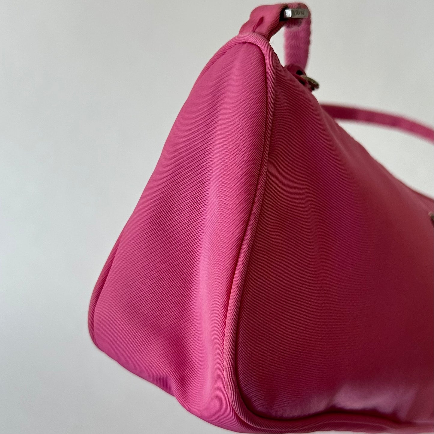 Prada Pink Nylon Pochette Bag