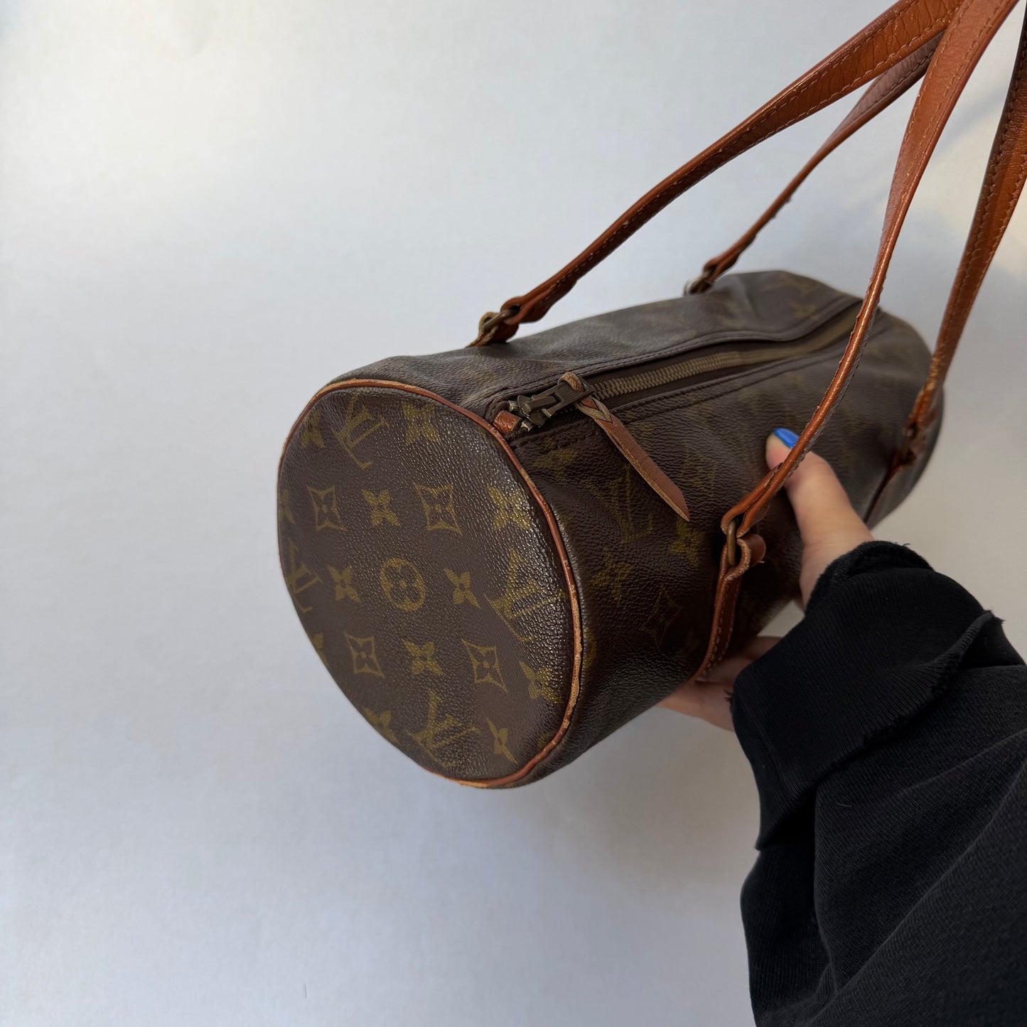 Louis Vuitton Brown Monogram Papillon 30 Barrel Bag