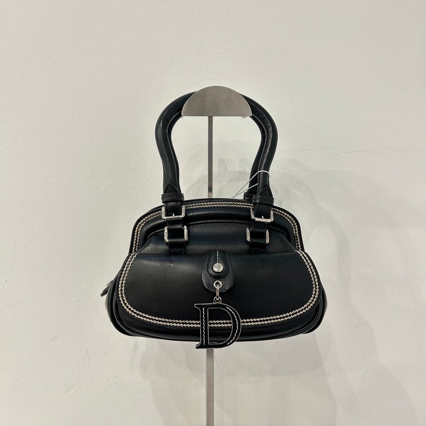 Christian Dior Black Leather Mini Detective Bag