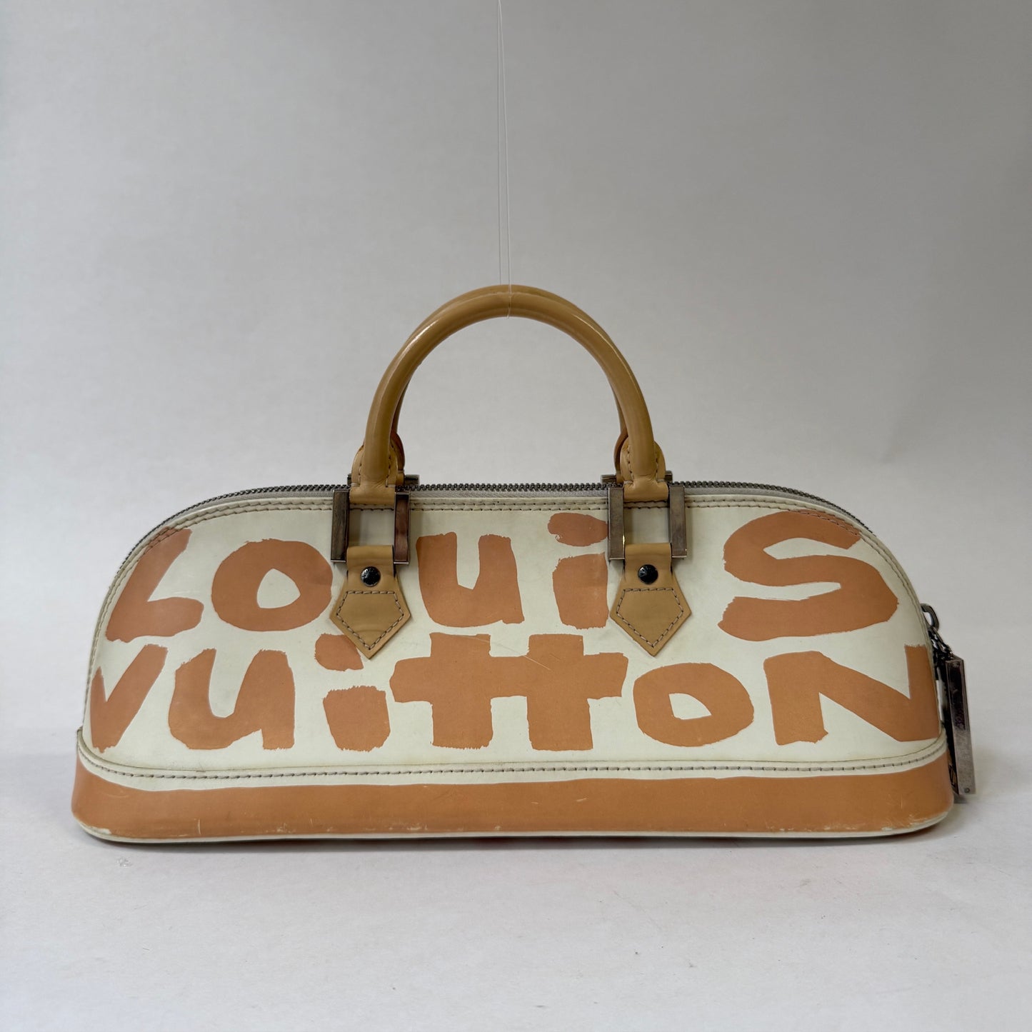 Louis Vuitton White & Peach Graffiti East West Alma