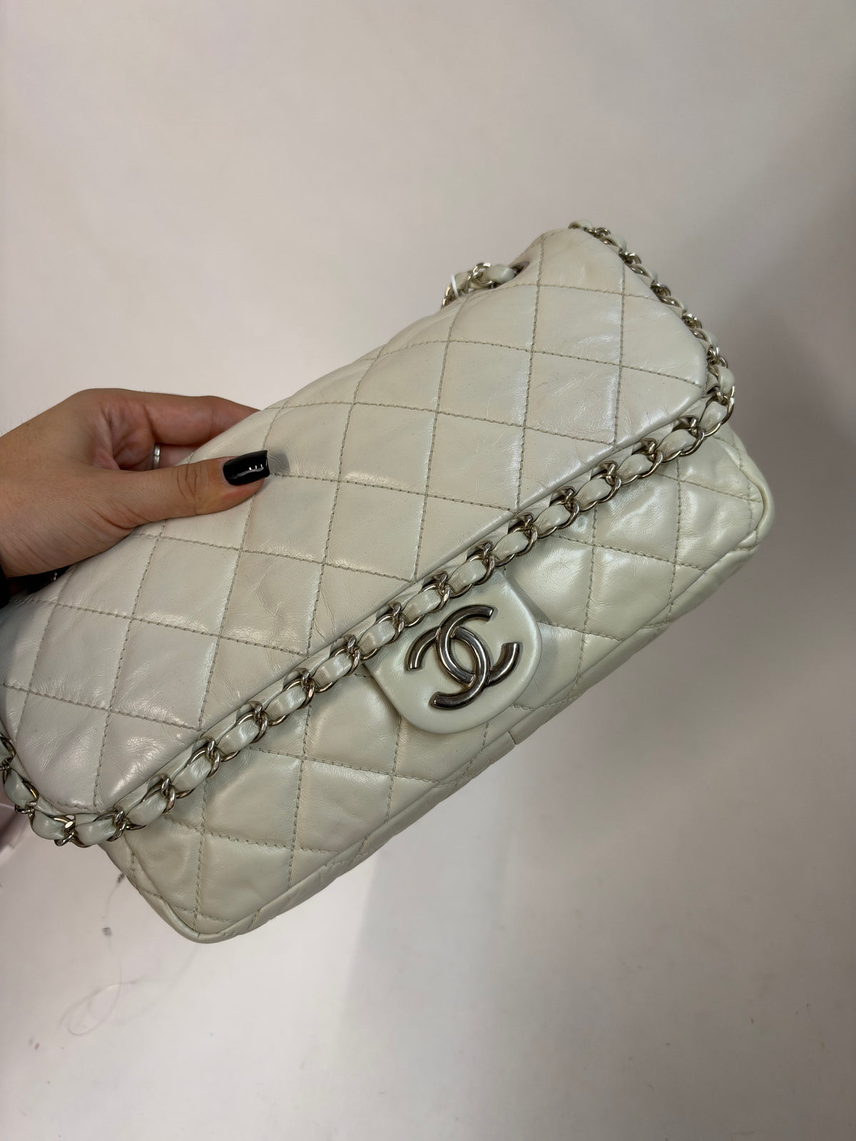 Chanel Ivory Chain Me Shoulder Flap