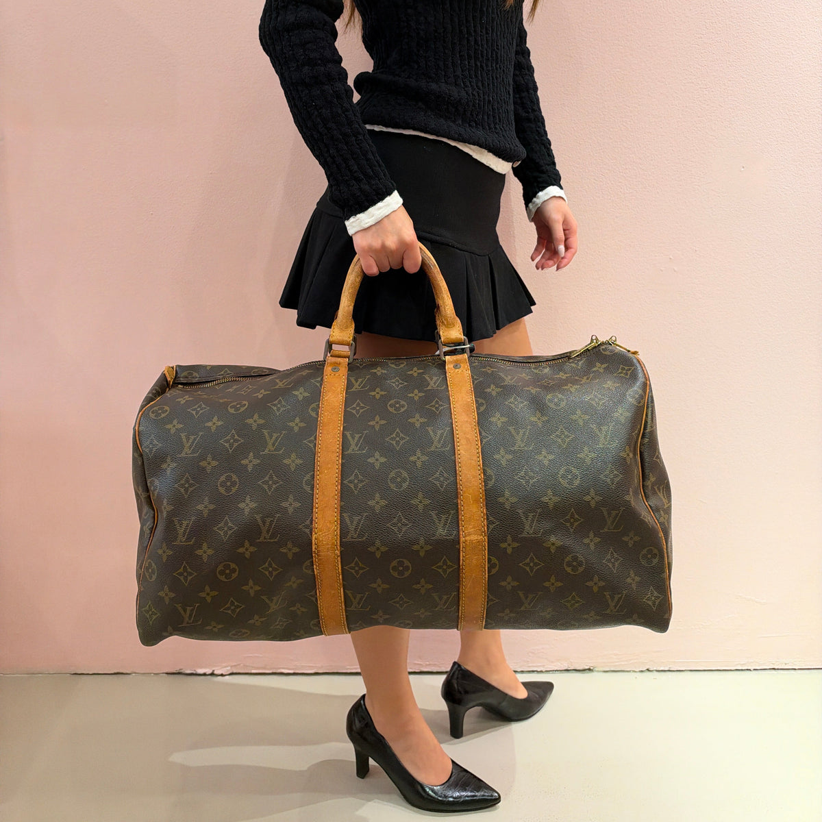 Louis Vuitton Keepall 55 Monogram Duffle Bag