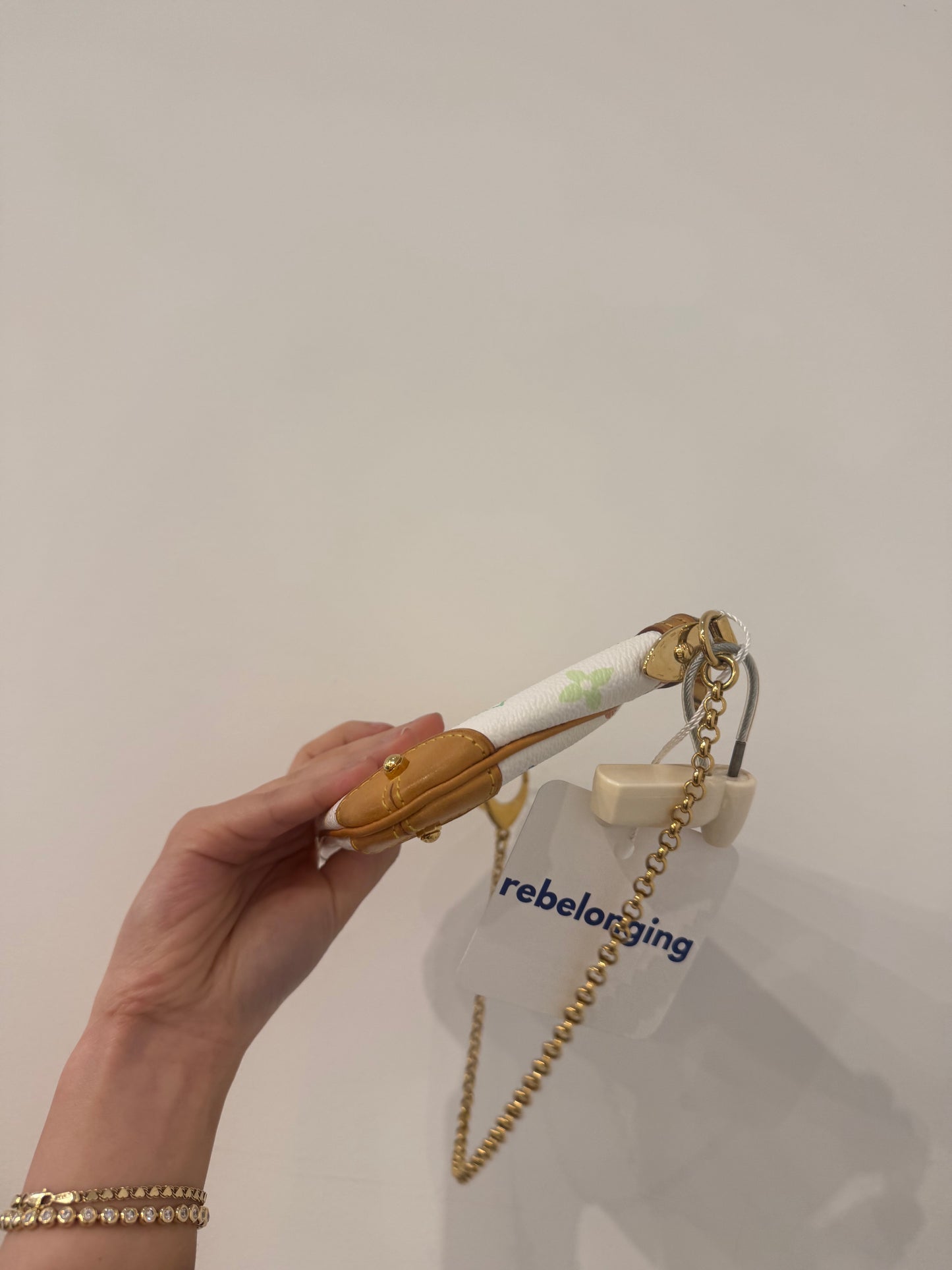 Louis Vuitton X Murakami White Multicolored Milla MM Chain Pochette