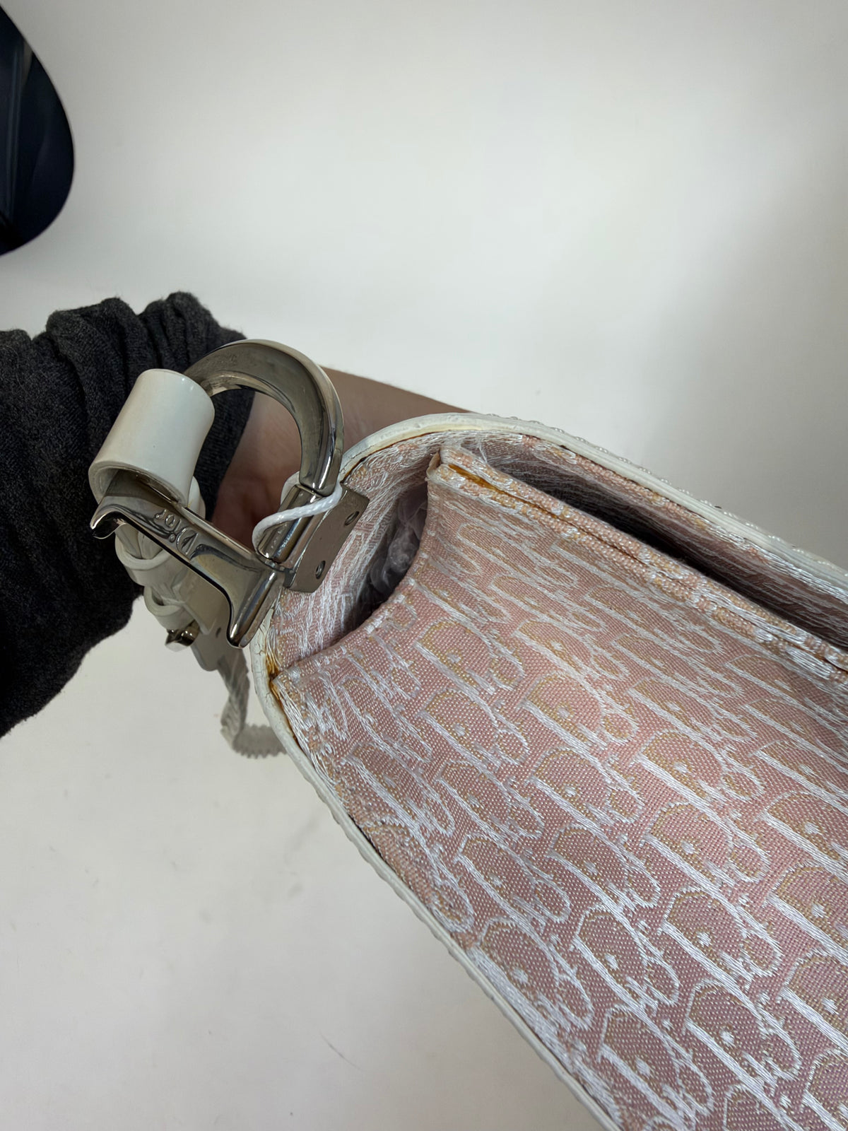 Christian Dior Pink Monogram Pearl D’Trick Bag