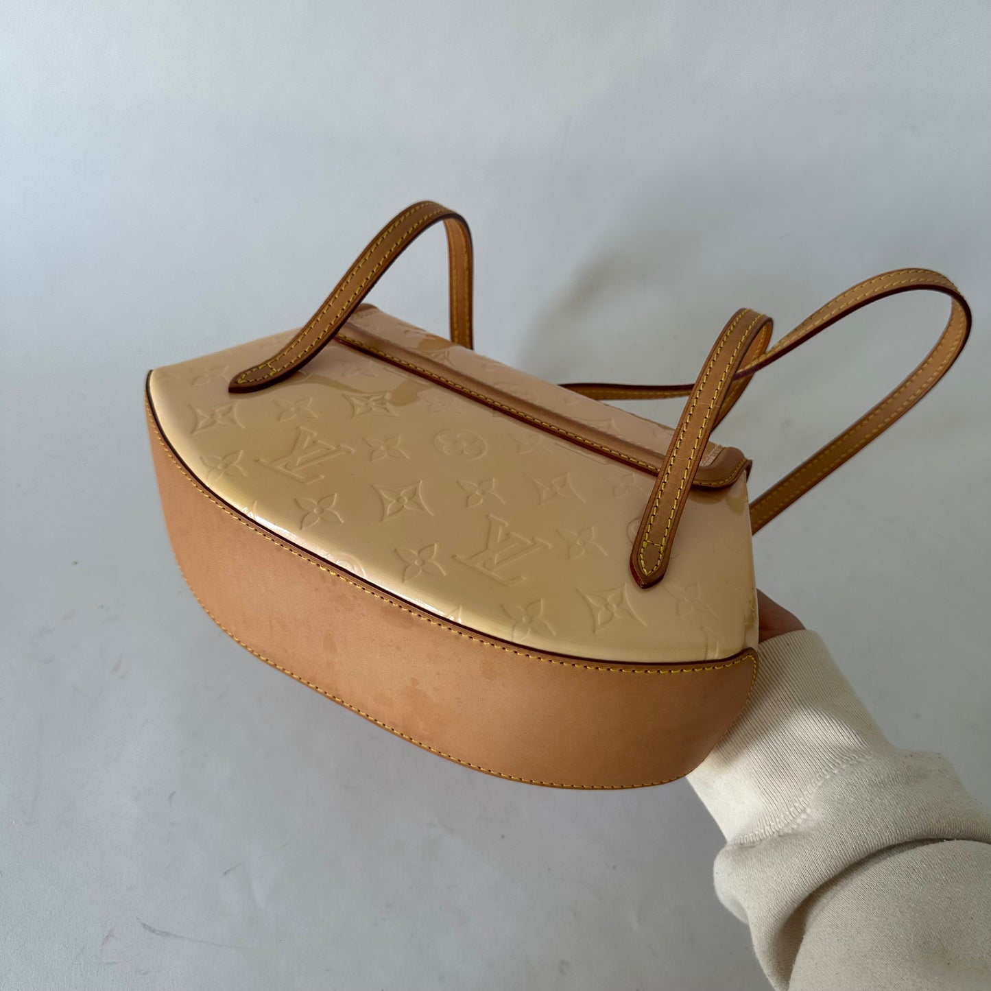 Louis Vuitton Yellow Vernis Biscayne Bay Handbag