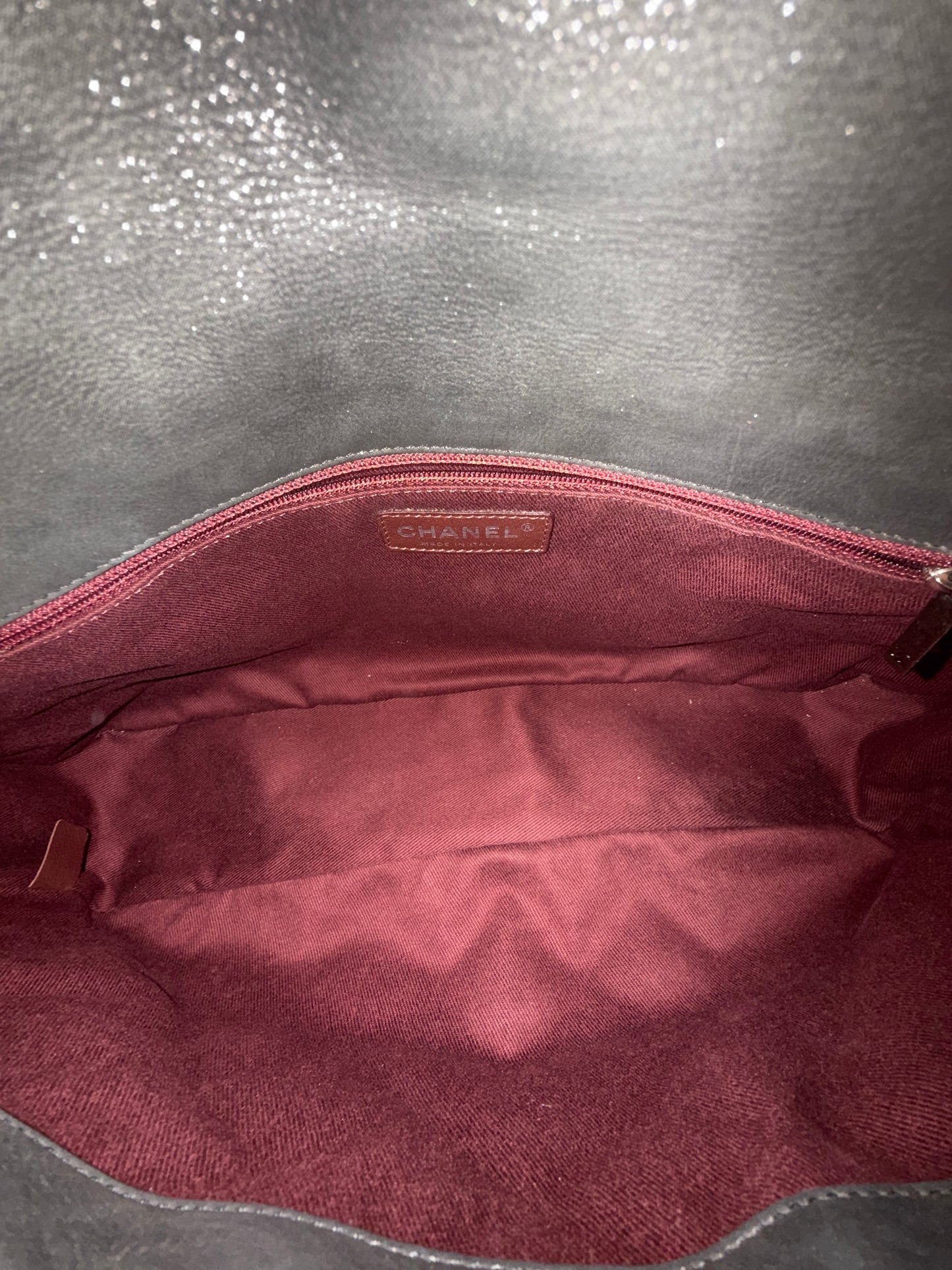 Chanel Iridescent Gray ‘In The Mix’ Matelasse 2-Way Maxi Flap