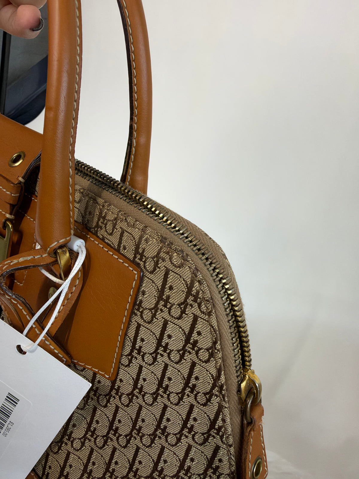 Christian Dior Brown Cavnas & Leather Street Chic Top Handle Boston Bag