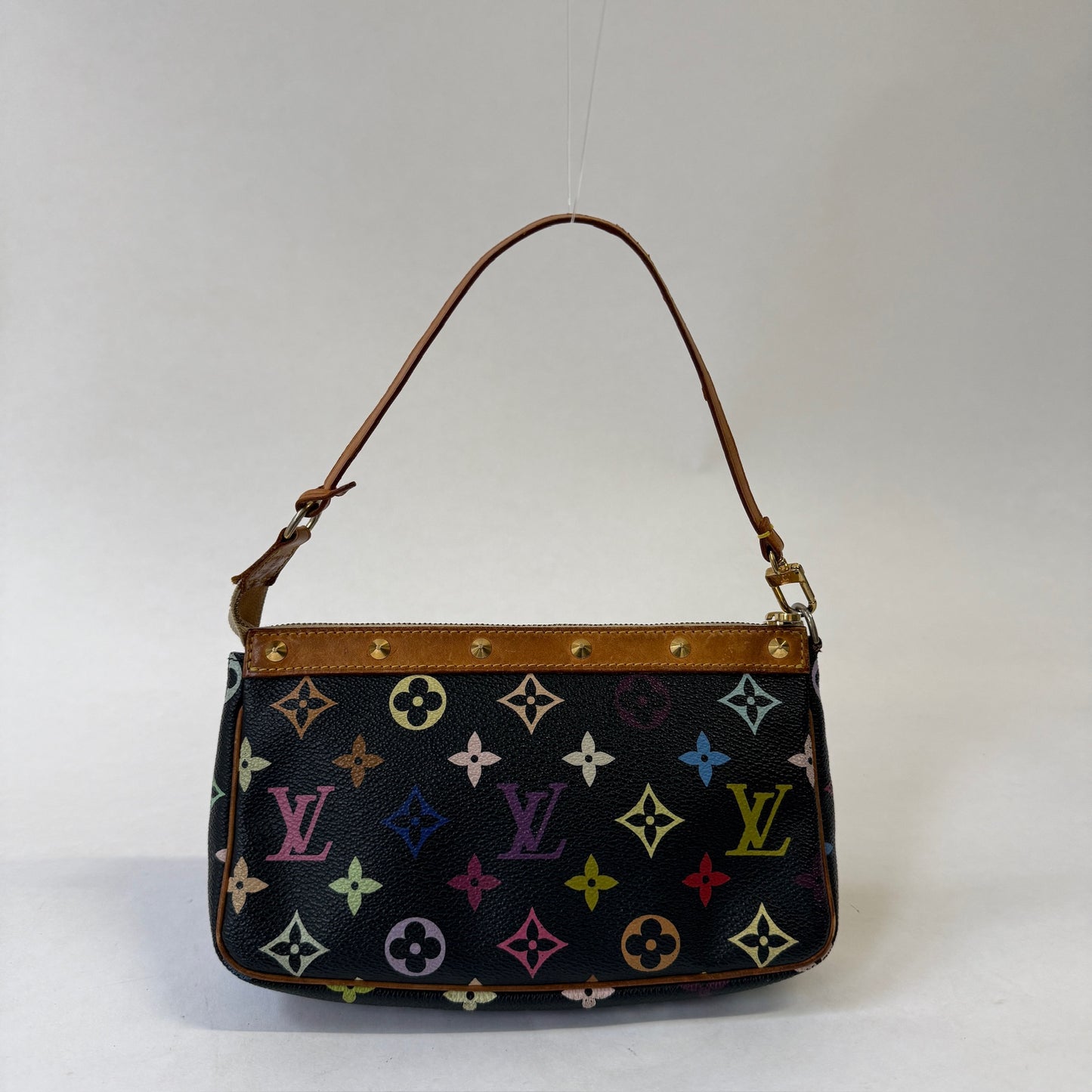 Louis Vuitton Black Multicolored Monogram Murakami Pochette