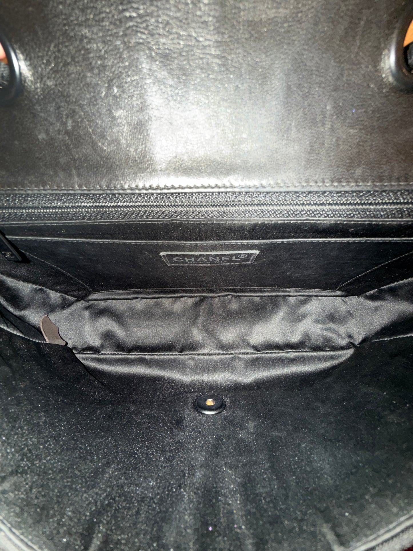 Chanel Black Travel Line Nylon Flap