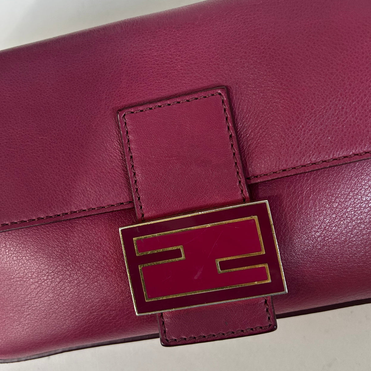 Fendi Dark Red Baguette