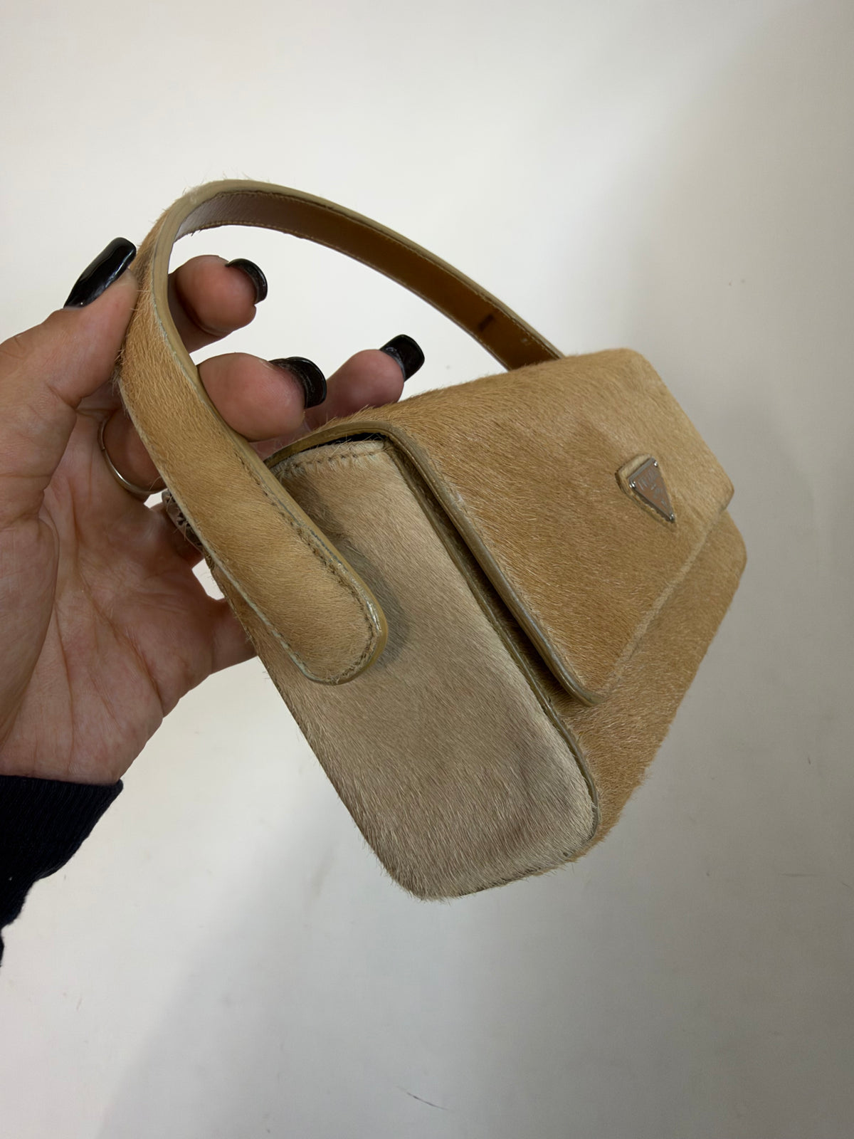 Prada Ponyhair Brown Mini Top Handle